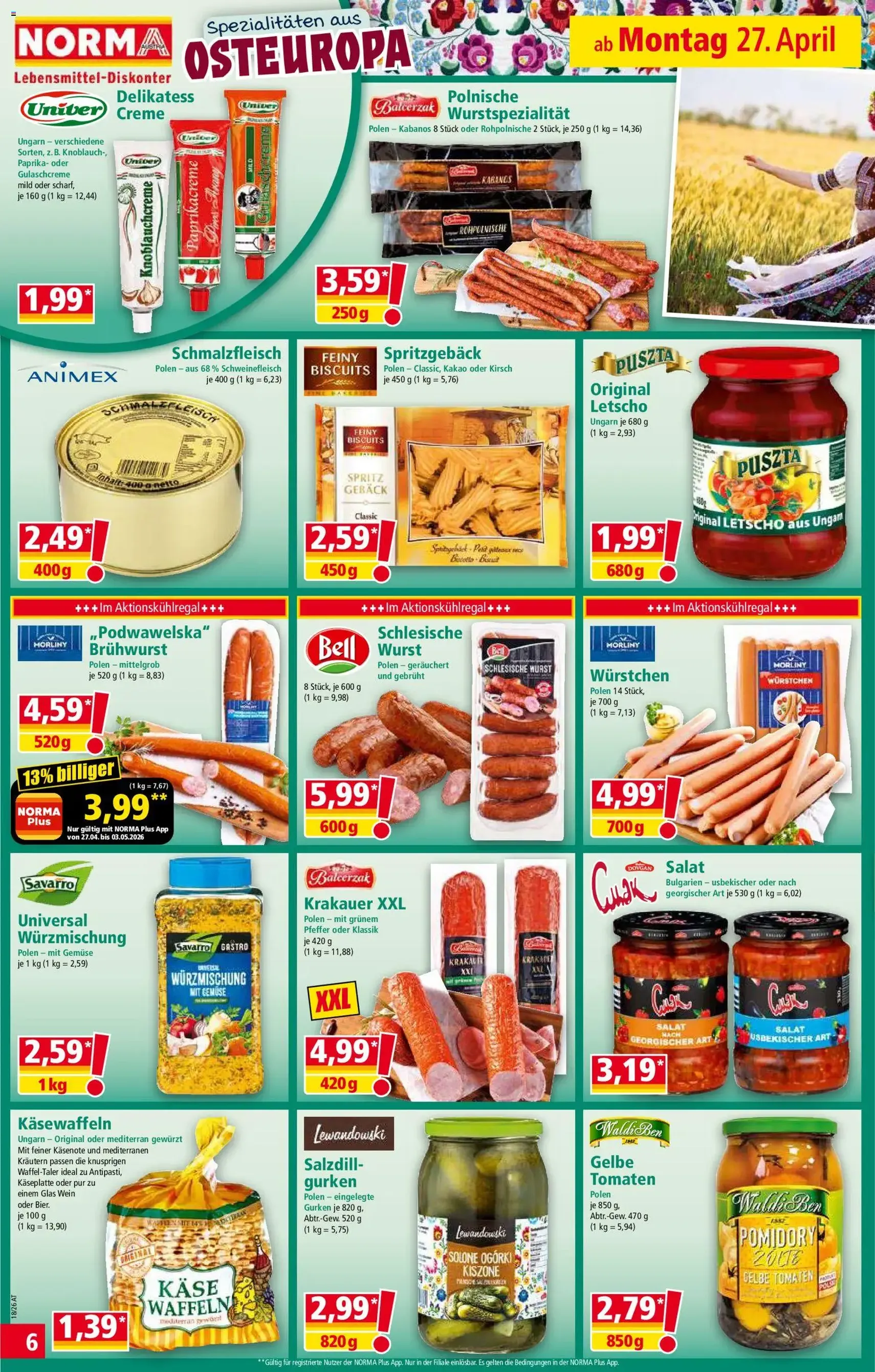 Norma Flugblatt - Gültiger Prospekt ab 27.04.2026, Seite 6 von insgesamt 17