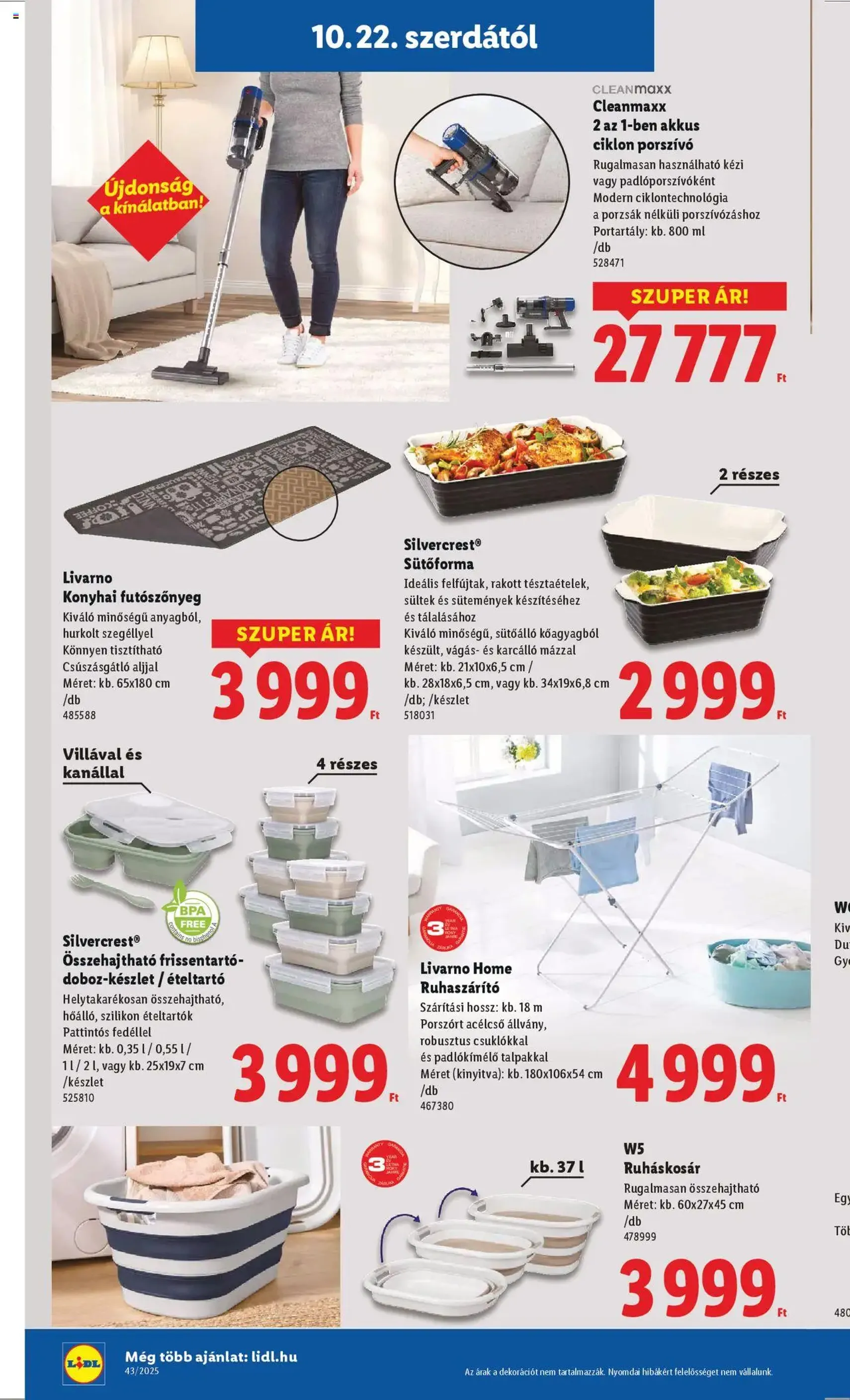Lidl Akciós újság - 2025.10.22. érvényes szórólap 32 oldal 64 oldalból Lidl Akciós újság - 2025.10.22. érvényes szórólap 32 oldal 64 oldalból