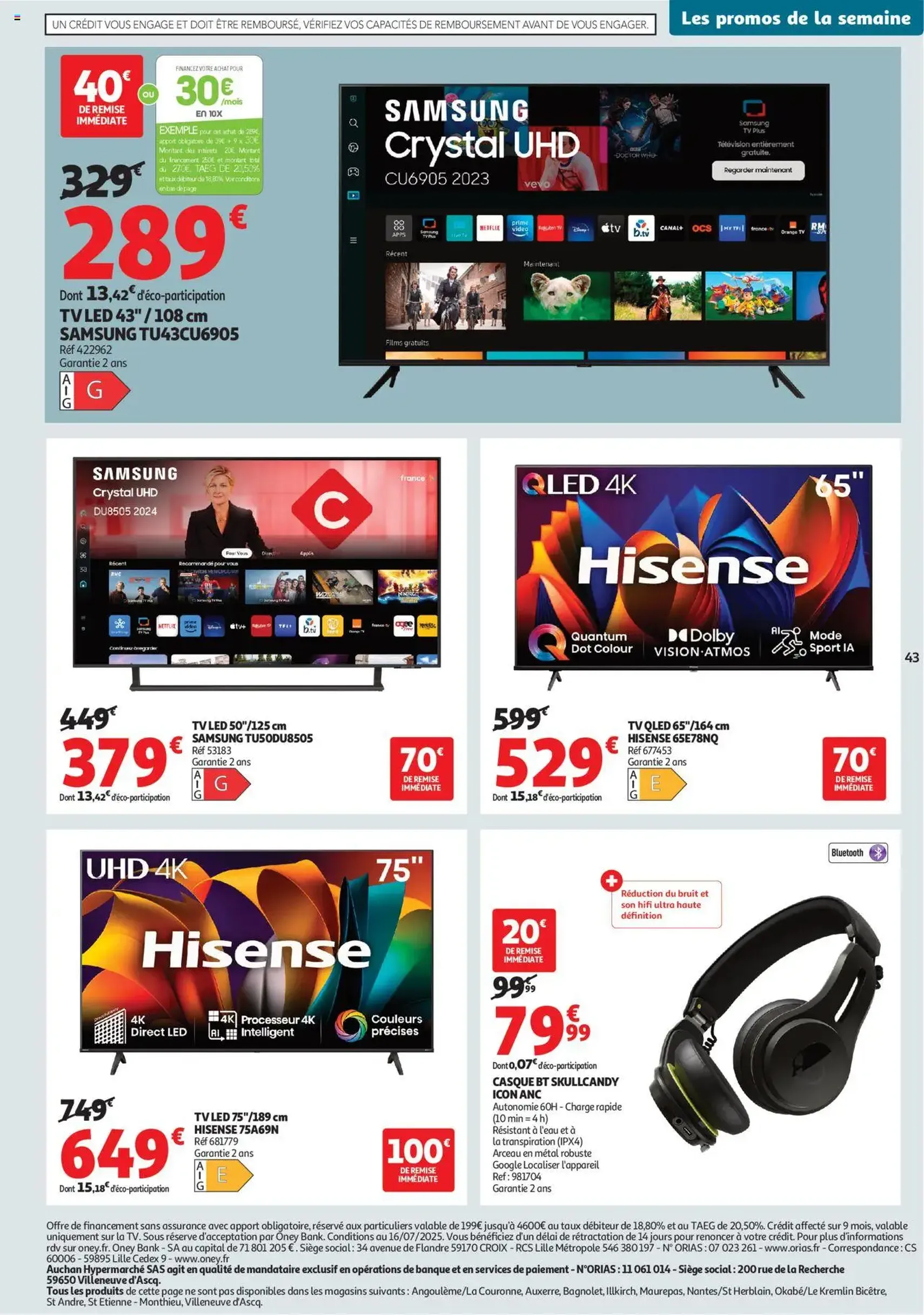 Auchan prospectus - brochure valable à partir du 16/07/2025, page 43 sur 58 Auchan prospectus - brochure valable à partir du 16/07/2025, page 43 sur 58