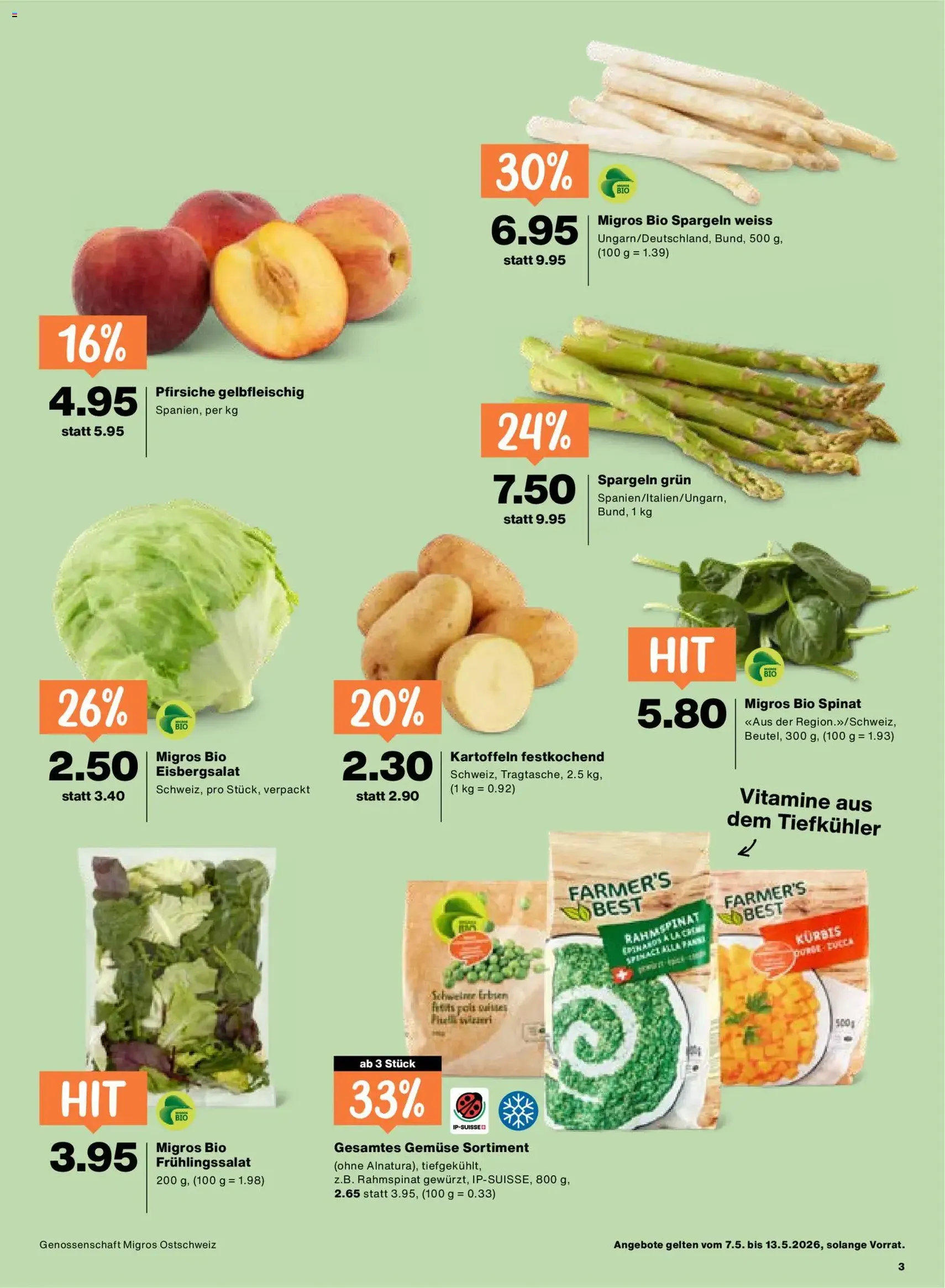 Migros aktionen - Gültiger Prospekt ab 07.05.2026, Seite 3 von insgesamt 24