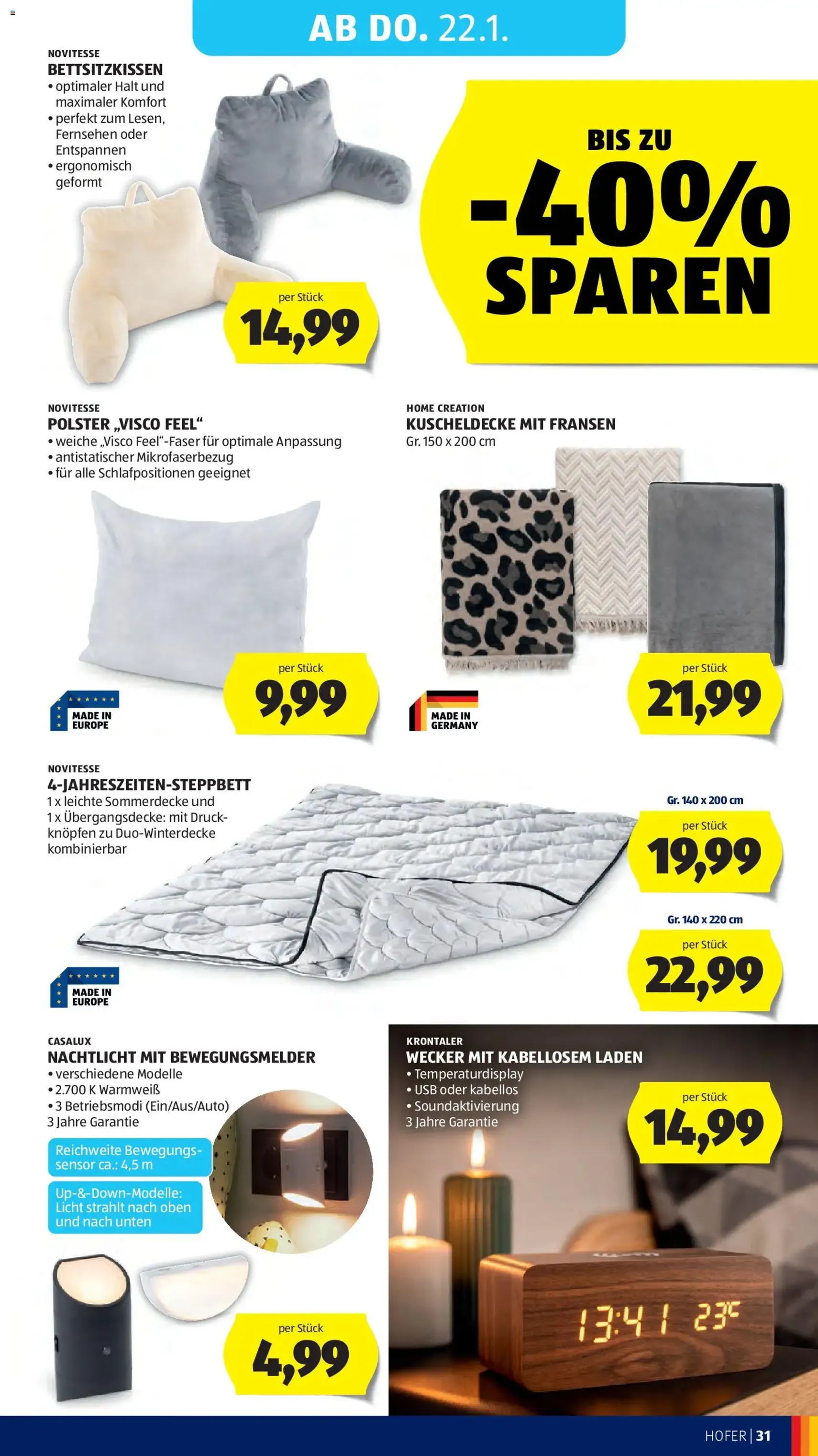 Hofer Flugblatt - Gültiger Prospekt ab 14.01.2026, Seite 35 von insgesamt 41