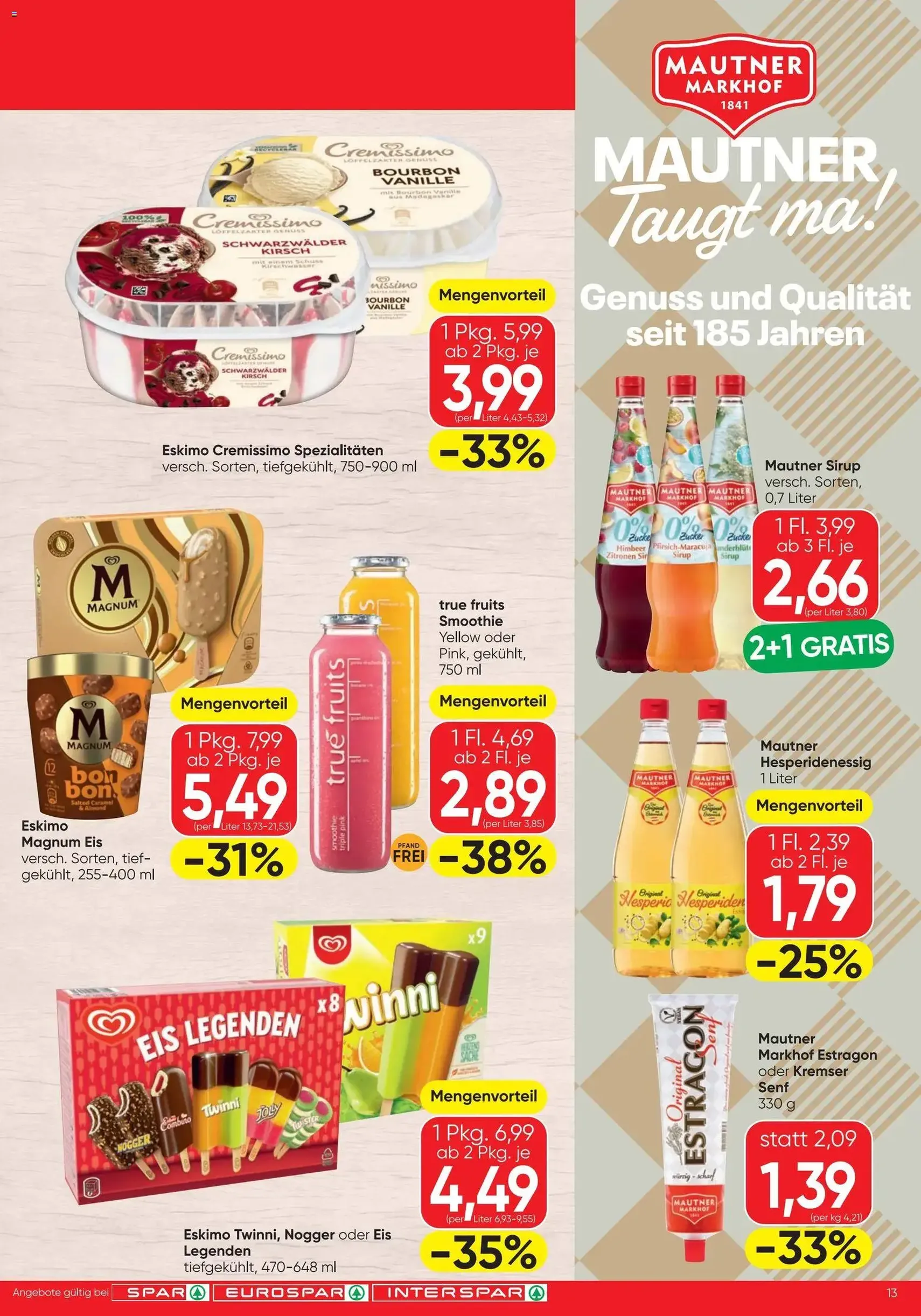 Spar - Flugblatt - Gültiger Prospekt ab 18.06.2026, Seite 13 von insgesamt 20