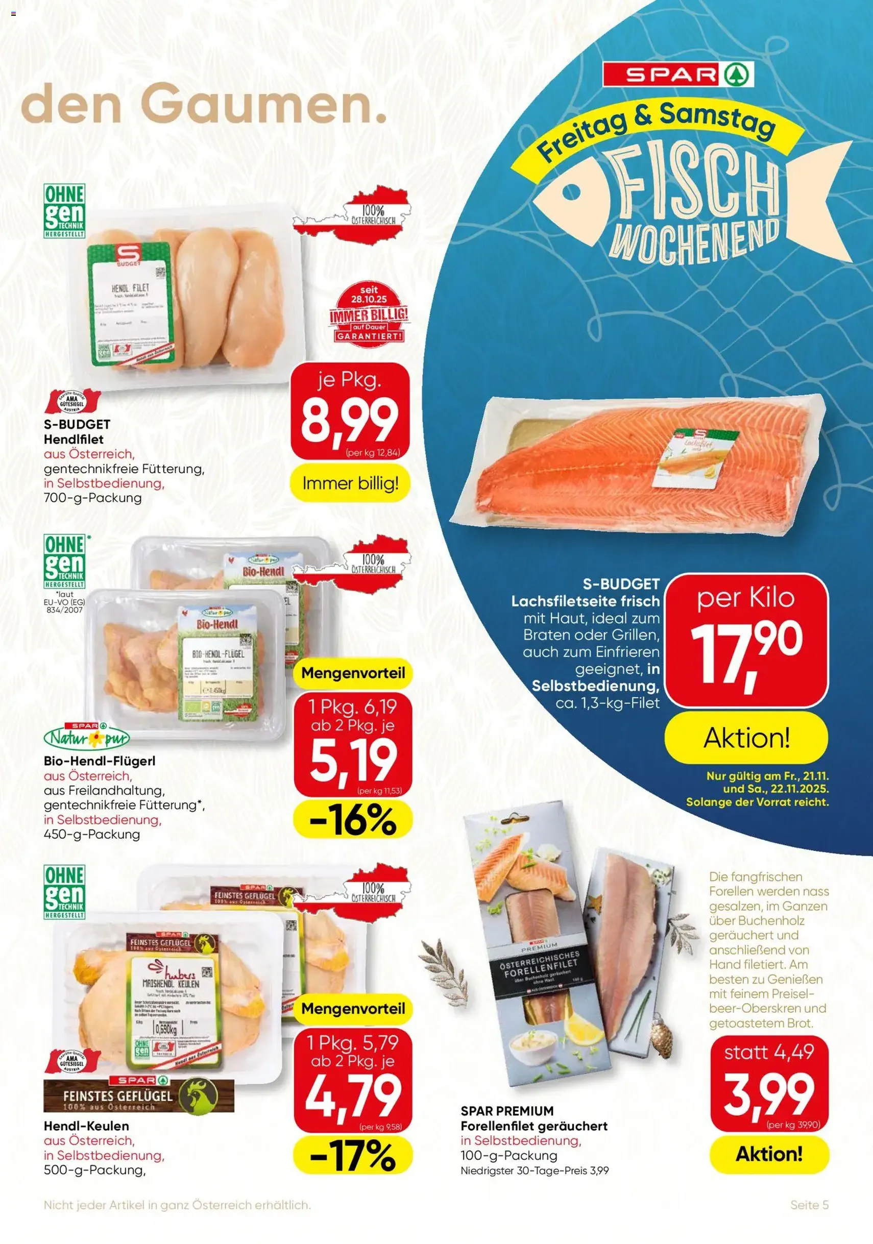 SPAR Gourmet Flugblatt - Gültiger Prospekt ab 20.11.2025, Seite 5 von insgesamt 12