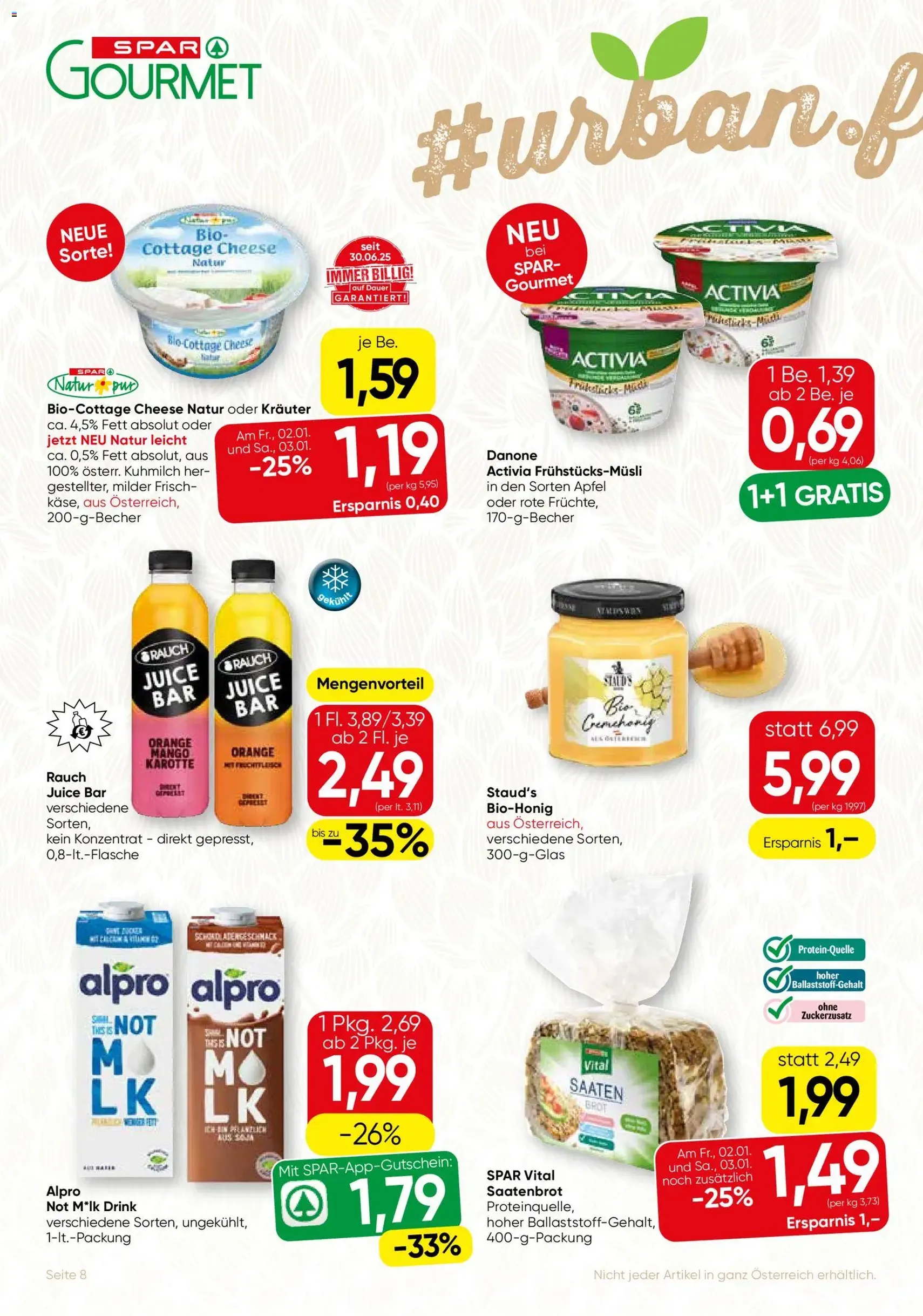 SPAR Gourmet Flugblatt - Gültiger Prospekt ab 02.01.2026, Seite 8 von insgesamt 12