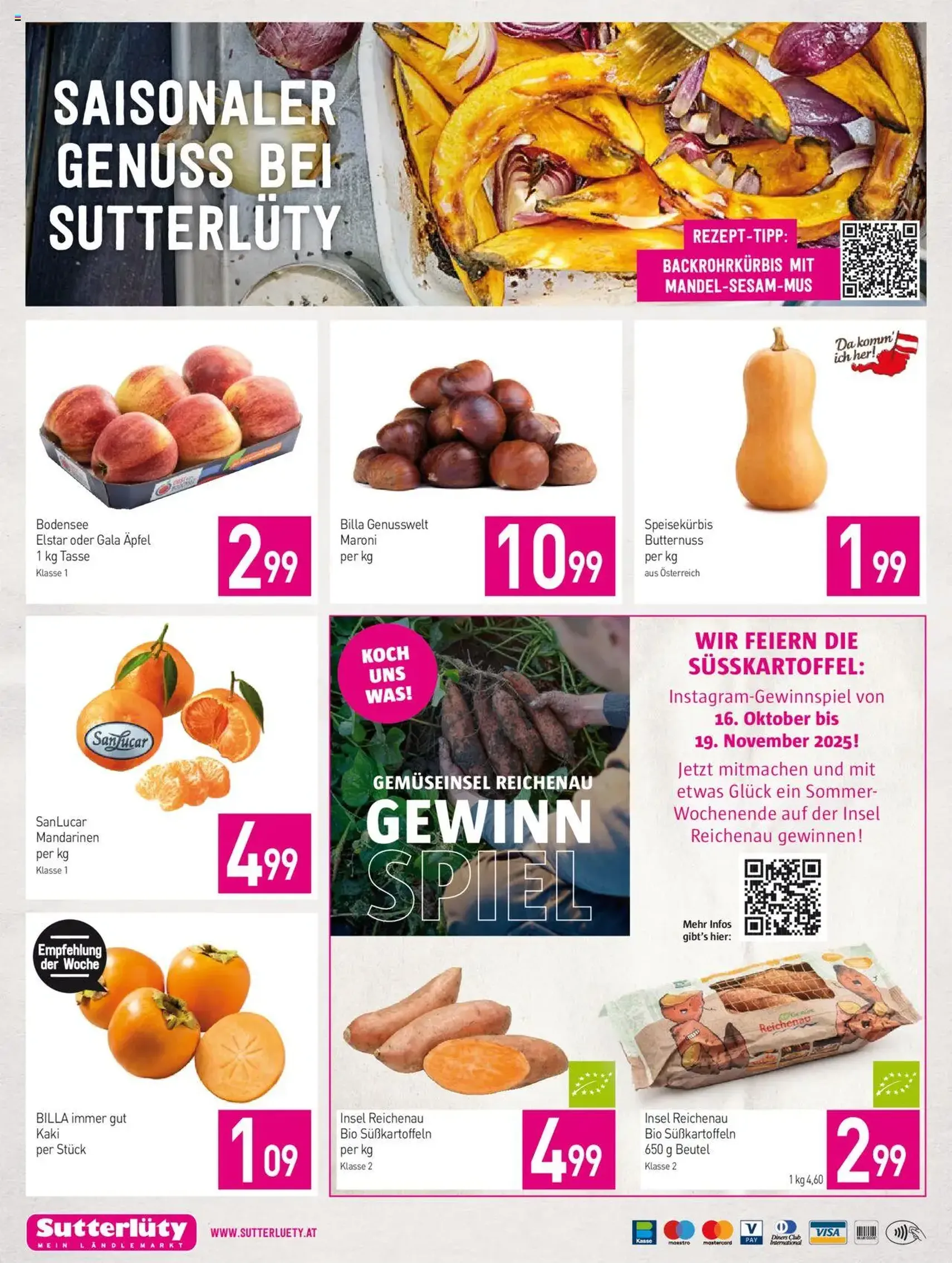 Sutterlüty Flugblatt - Gültiger Prospekt ab 16.10.2025, Seite 20 von insgesamt 20 Sutterlüty Flugblatt - Gültiger Prospekt ab 16.10.2025, Seite 20 von insgesamt 20