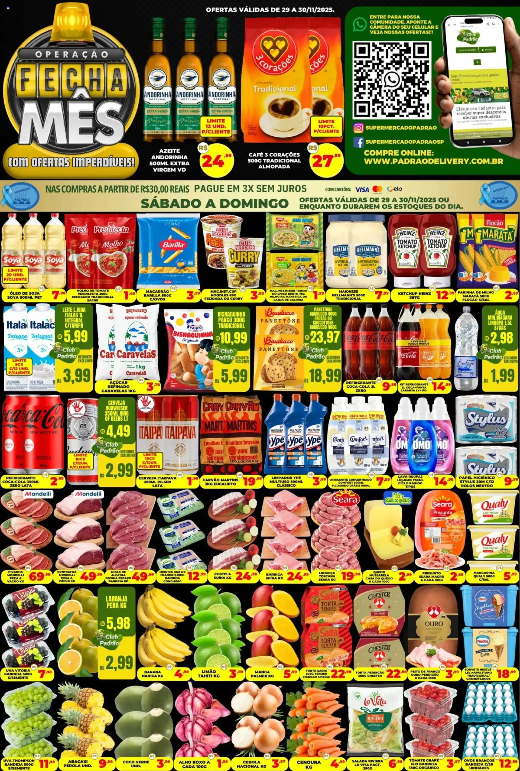 Supermercado Padrão - Ofertas da semana - folheto válido a partir de 29/11/2025 página 1 de 2