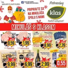Klas leták - náhľad letáku platný od 01.12.2025