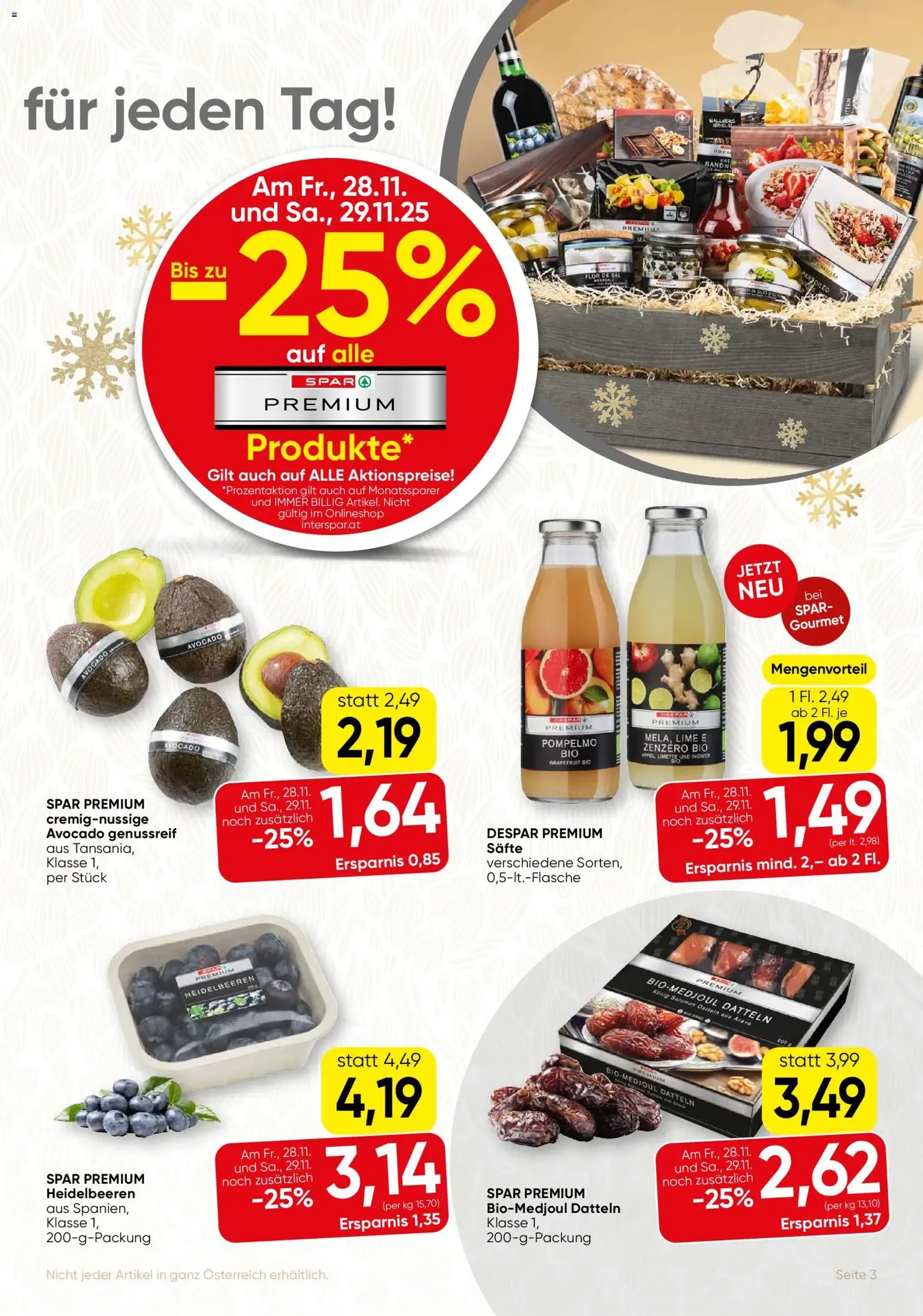 SPAR Gourmet Flugblatt - Gültiger Prospekt ab 27.11.2025, Seite 3 von insgesamt 8
