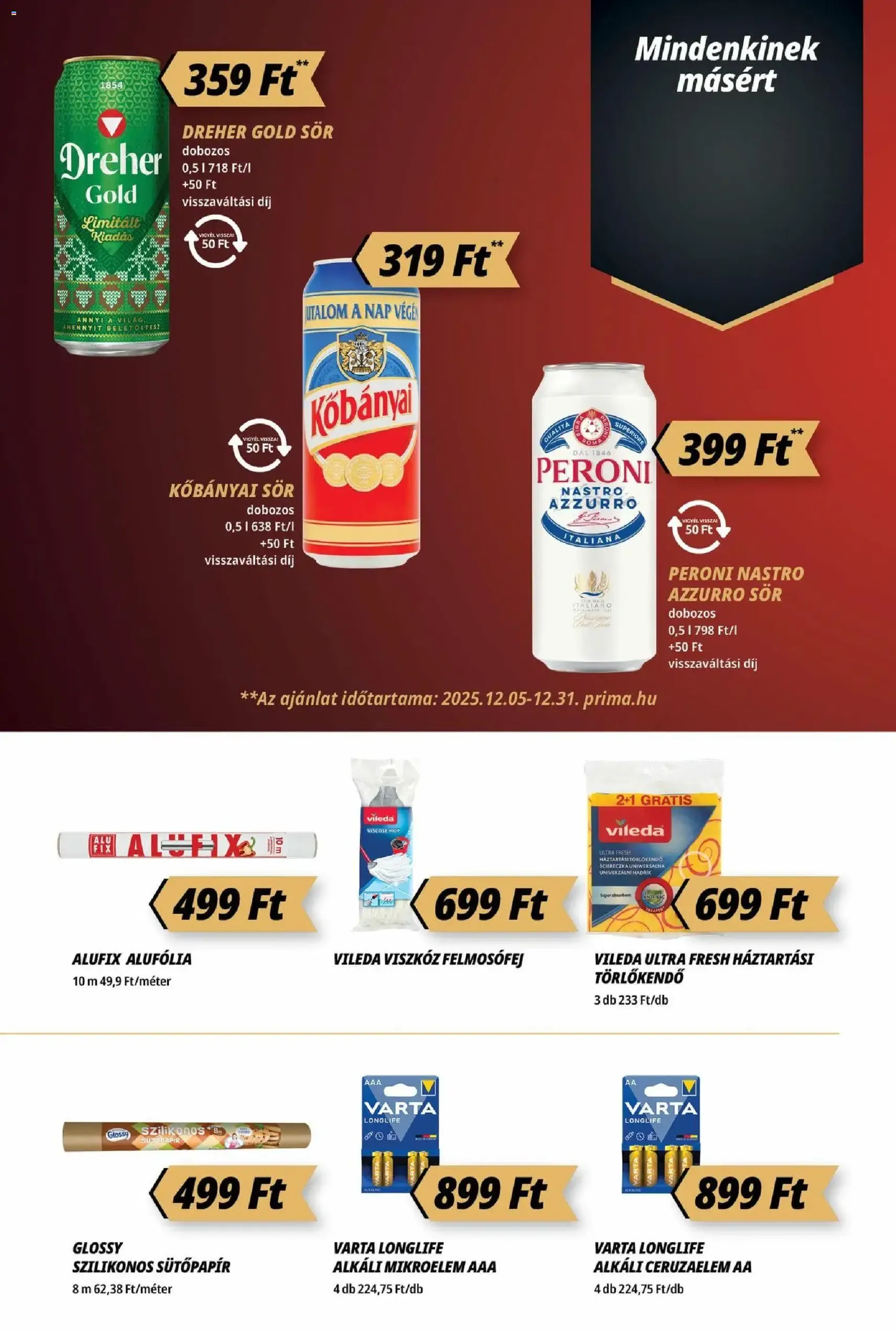 CBA Príma Akciós újság - 2025.12.11. érvényes szórólap 14 oldal 16 oldalból