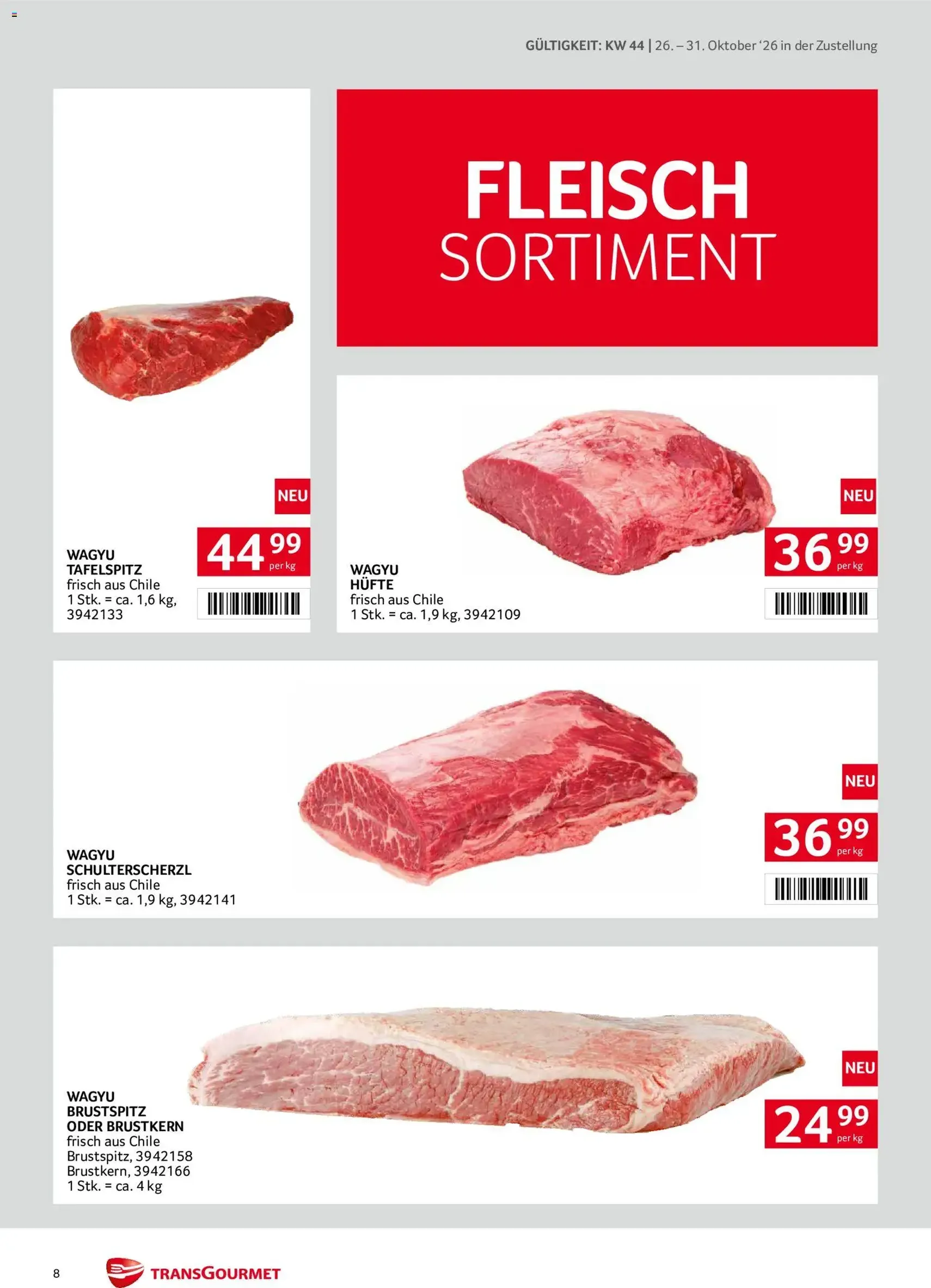 Transgourmet Flugblatt - Gültiger Prospekt ab 26.10.2026, Seite 8 von insgesamt 28