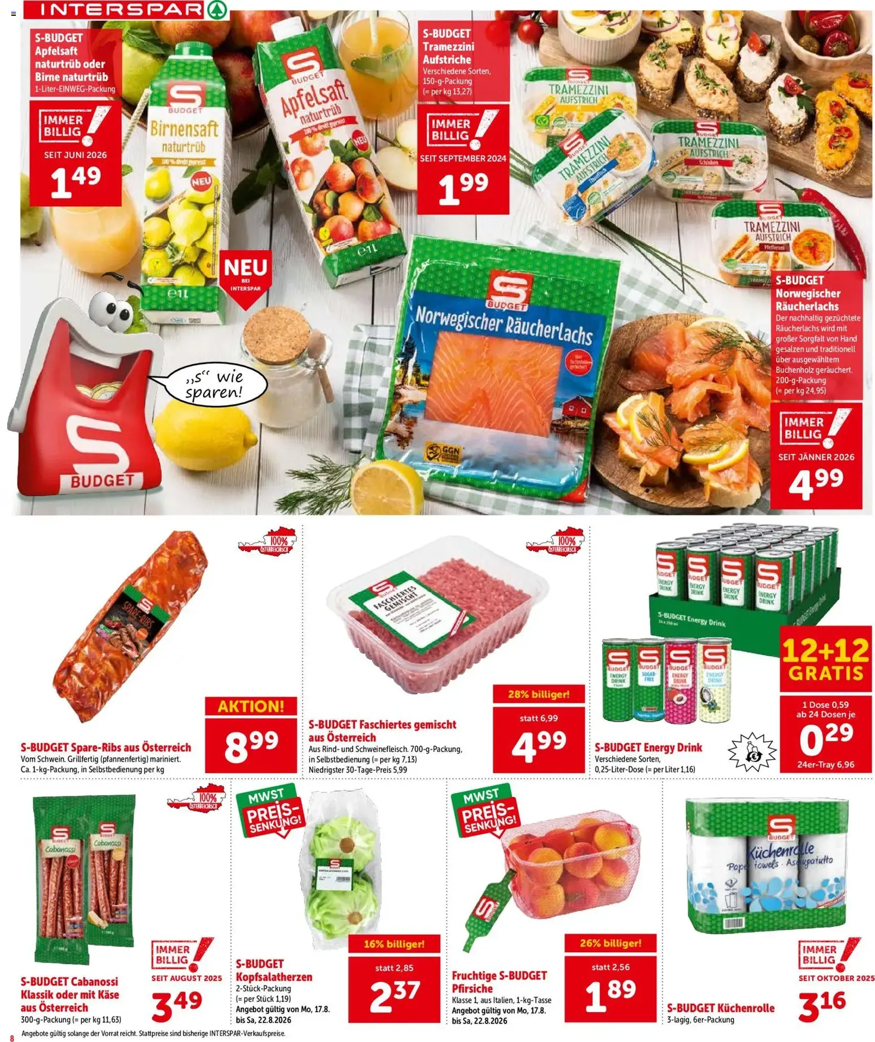 Interspar - Flugblatt - Gültiger Prospekt ab 20.08.2026, Seite 8 von insgesamt 16