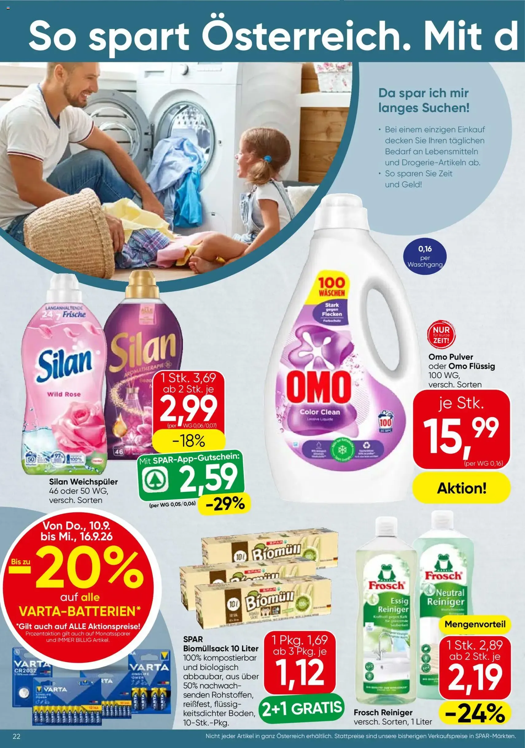 Spar - Flugblatt - Gültiger Prospekt ab 10.09.2026, Seite 22 von insgesamt 24