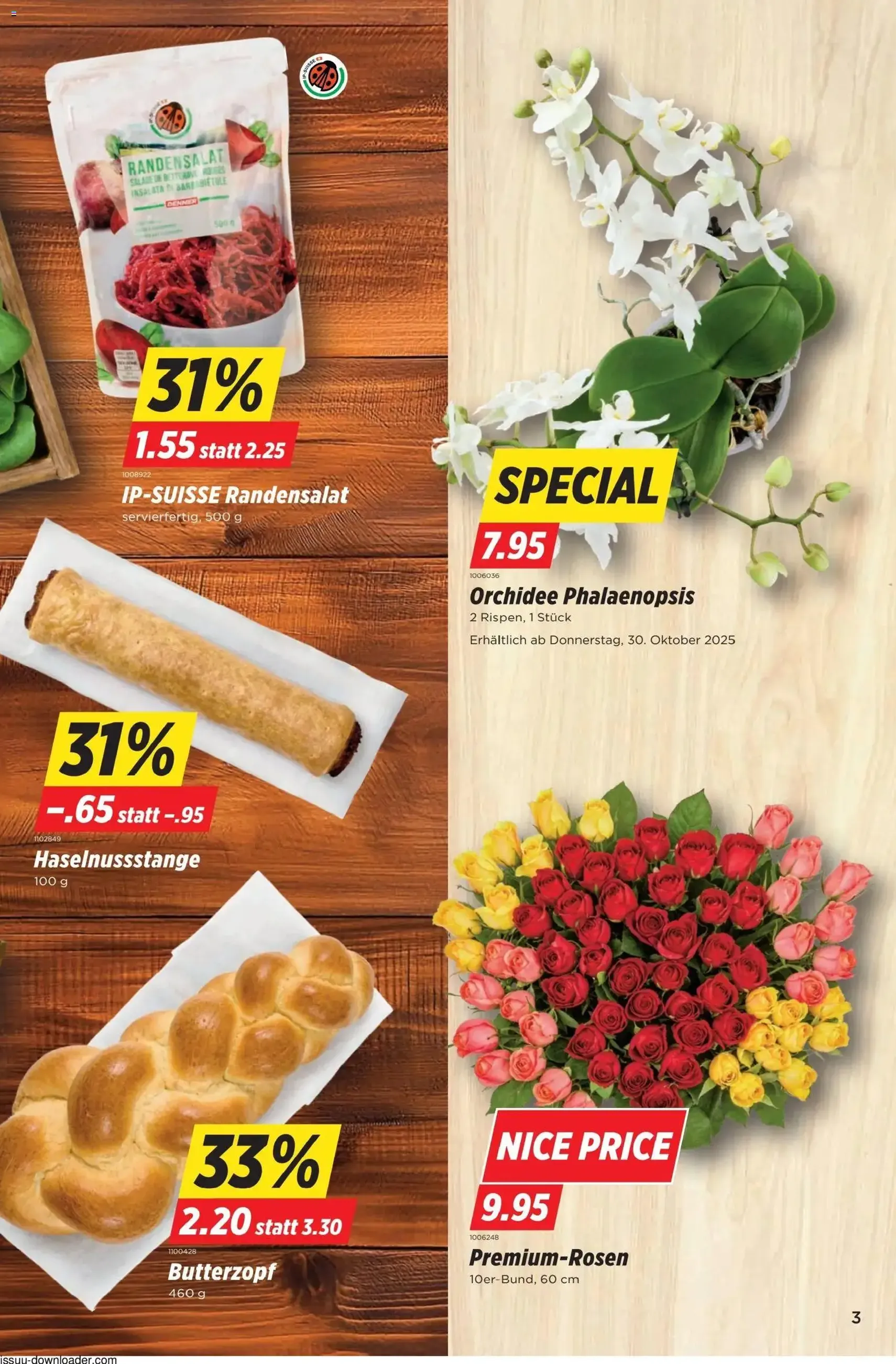 Denner Aktionen - Gültiger Prospekt ab 28.10.2025, Seite 3 von insgesamt 24 Denner Aktionen - Gültiger Prospekt ab 28.10.2025, Seite 3 von insgesamt 24
