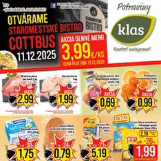 Klas leták - náhľad letáku platný od 08.12.2025