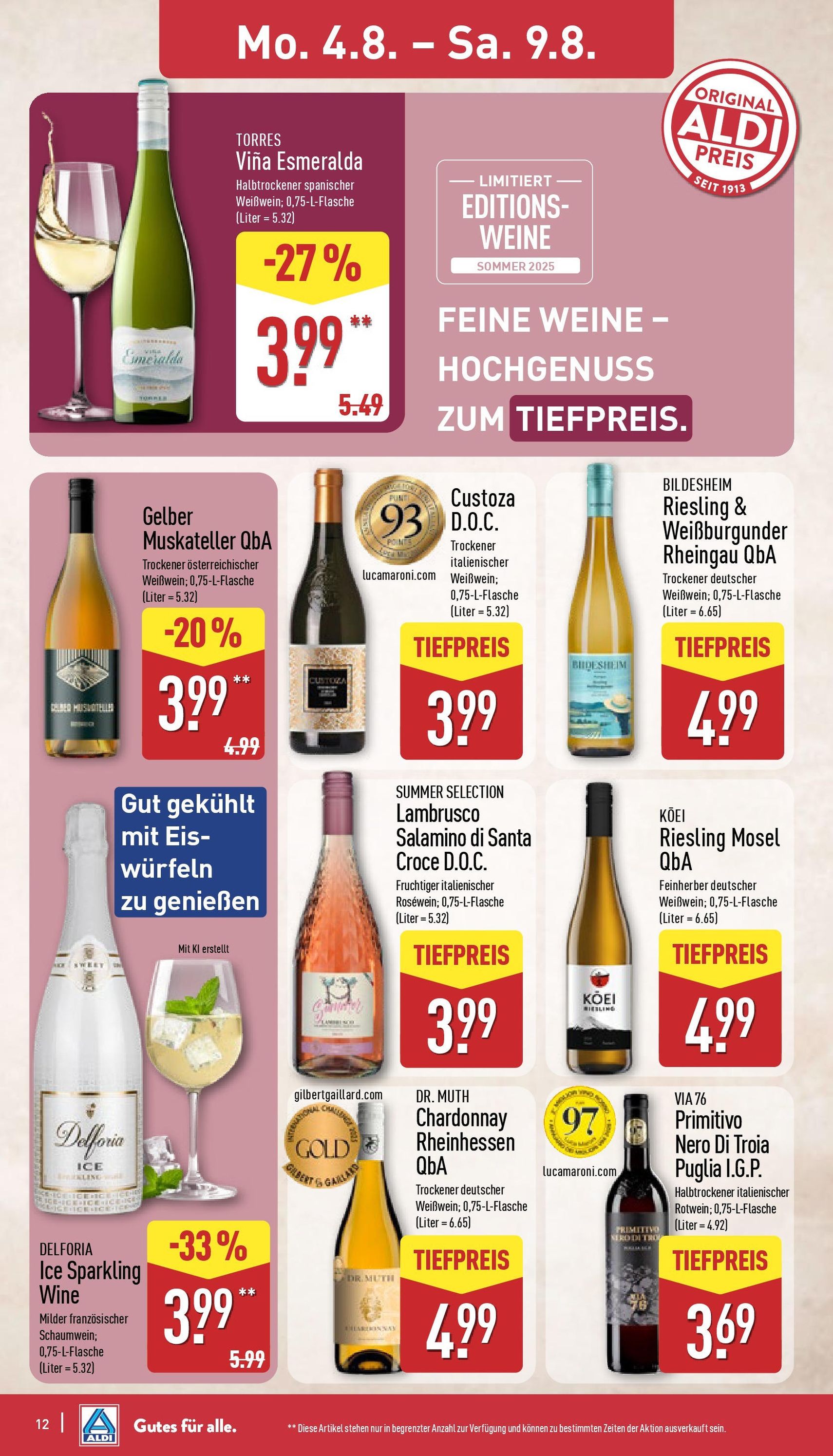 Aldi Prospekt - Gültiger Prospekt ab 04.08.2025, Seite 12 von insgesamt 45