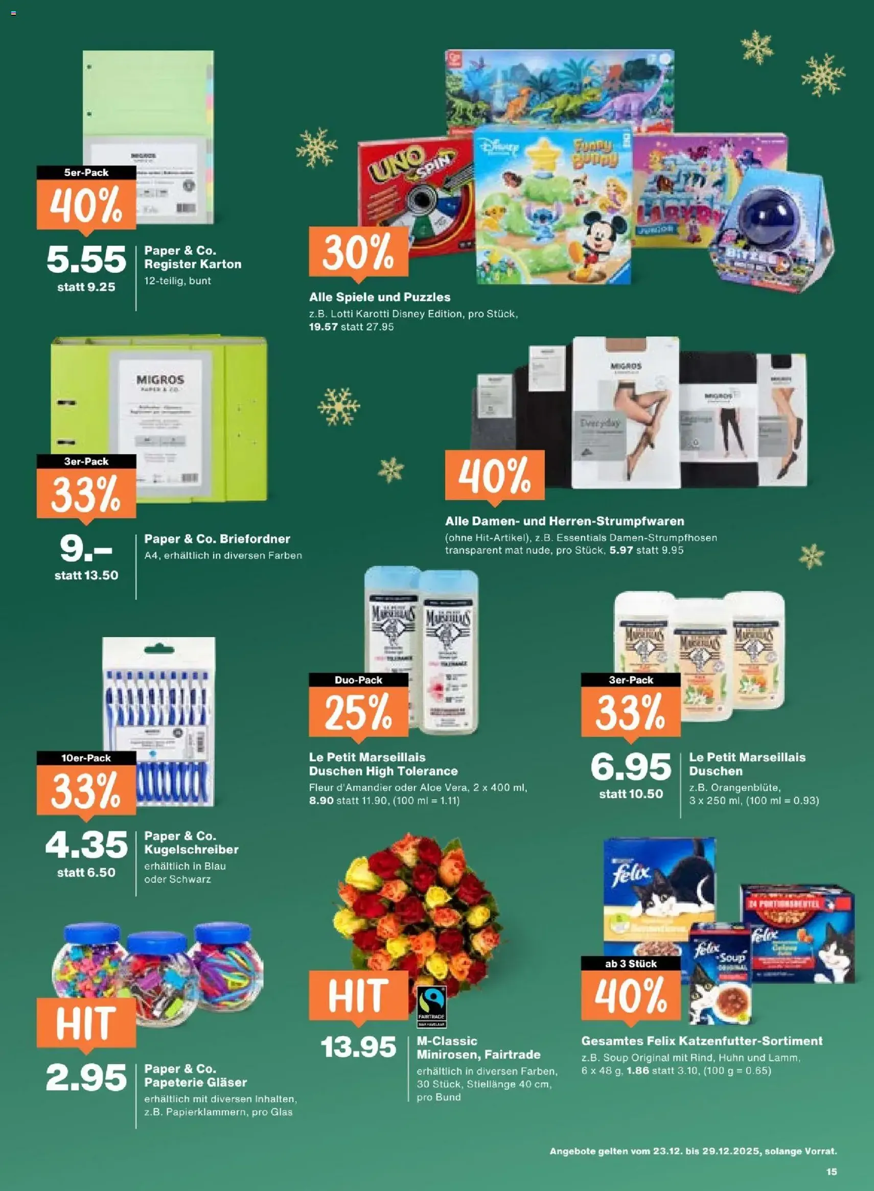 Migros Aktionen - Gültiger Prospekt ab 23.12.2025, Seite 15 von insgesamt 16