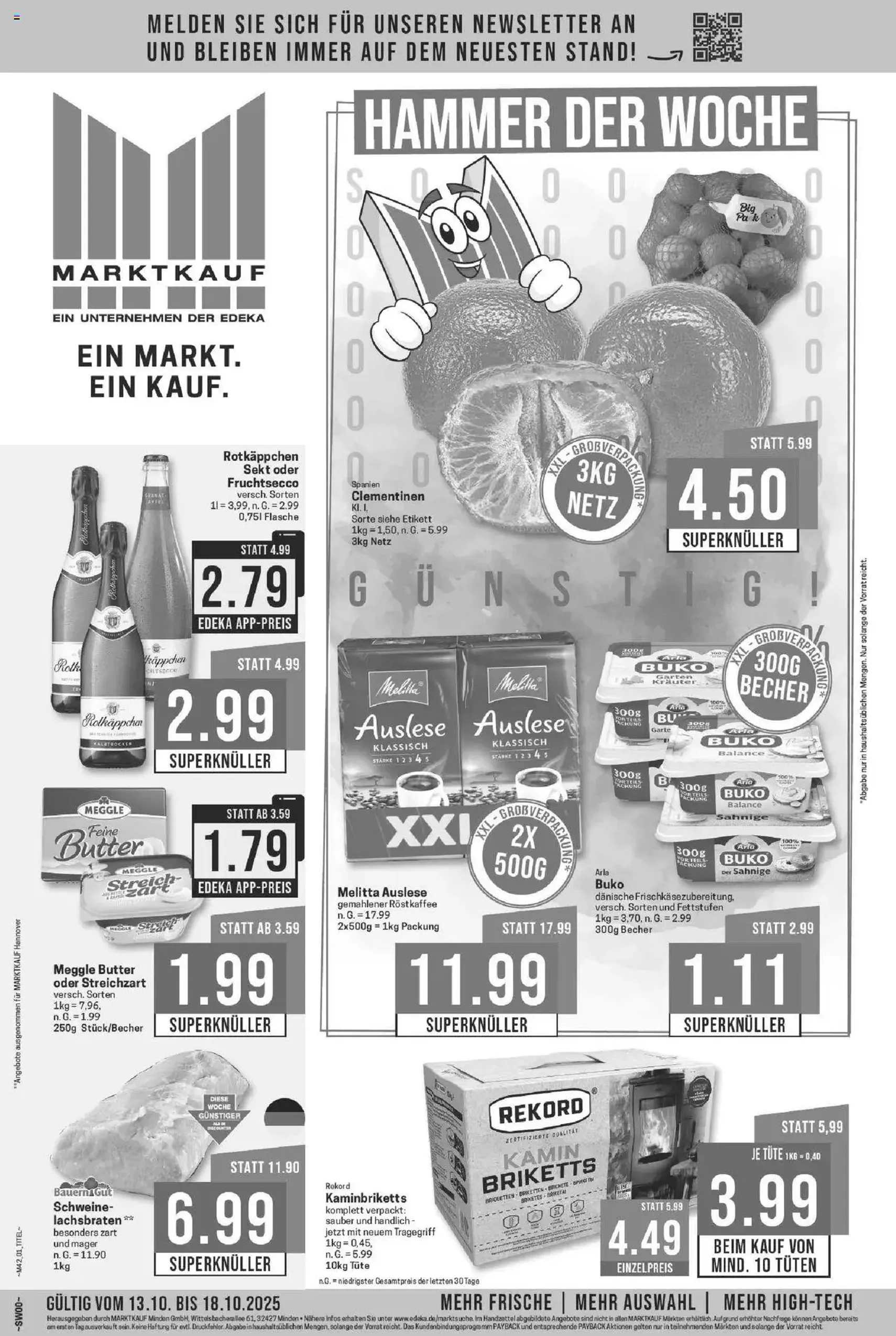Marktkauf Prospekt - Gültiger Prospekt ab 13.10.2025, Seite 1 von insgesamt 30