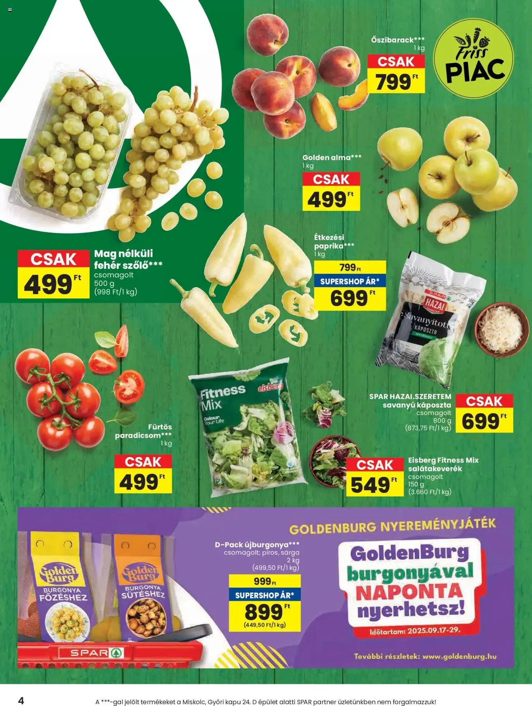 Spar Akciós újság - 2025.09.18. érvényes szórólap 4 oldal 20 oldalból
