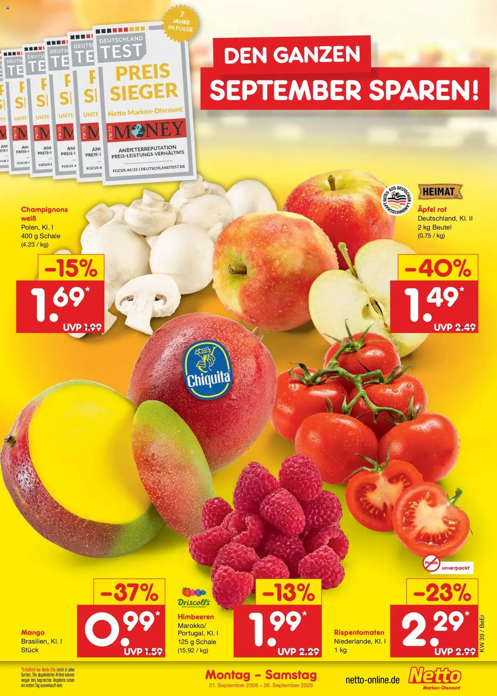 Netto Marken-Discount Prospekt - Gültiger Prospekt ab 21.09.2026, Seite 5 von insgesamt 72