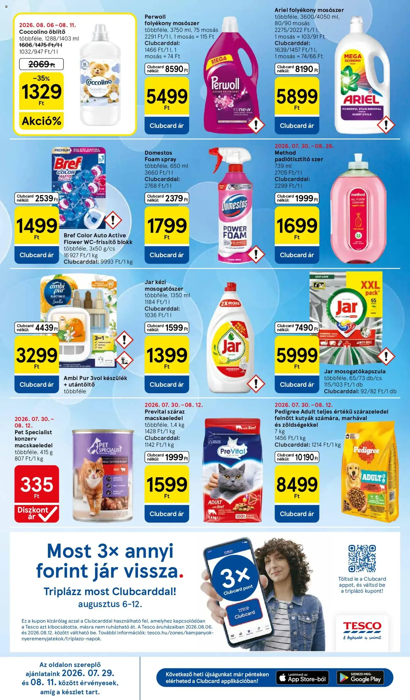 Tesco aktuális akciós újság - 2026.08.06. érvényes szórólap 8 oldal 32 oldalból