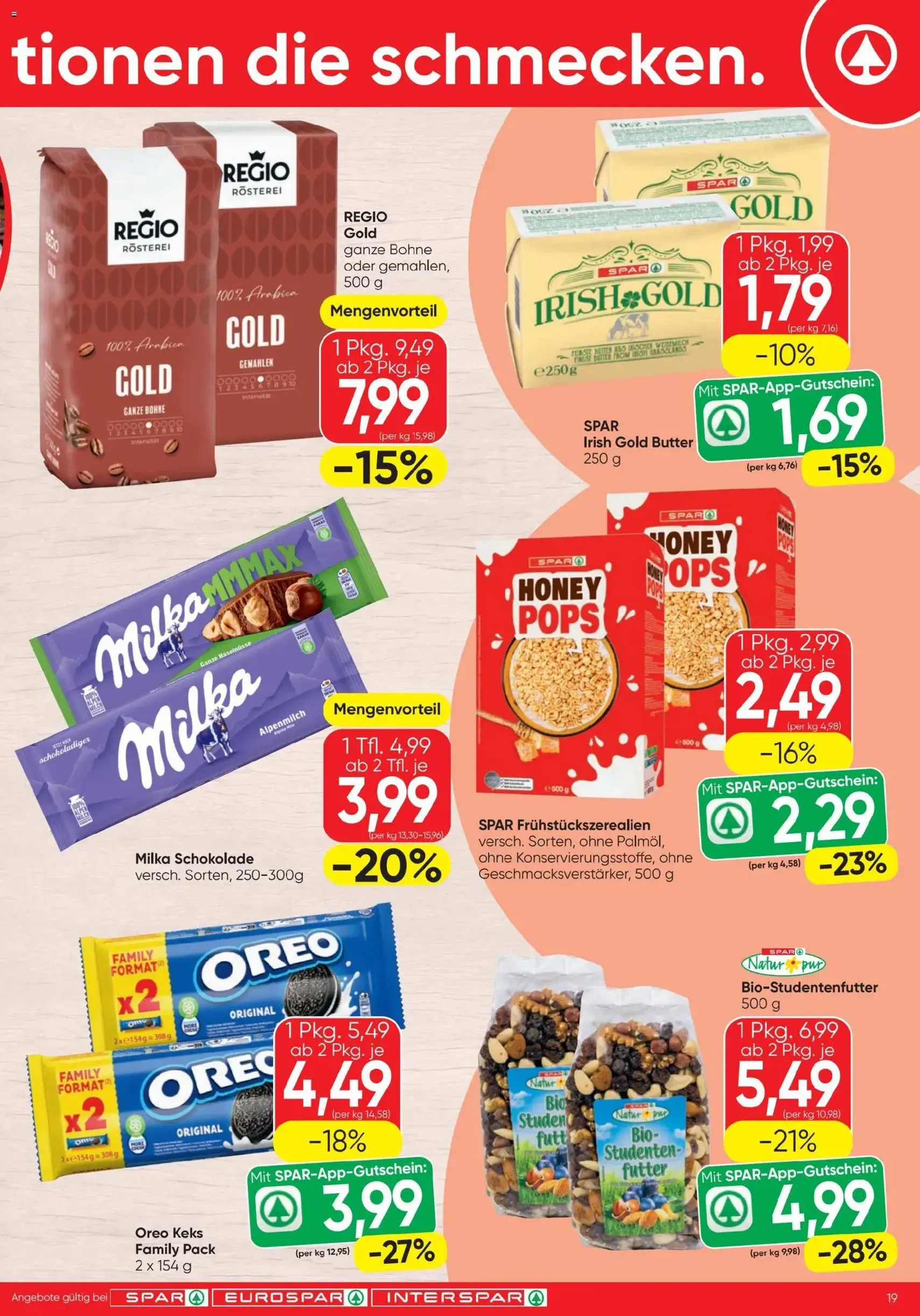 Spar - Flugblatt - Gültiger Prospekt ab 23.04.2026, Seite 19 von insgesamt 24