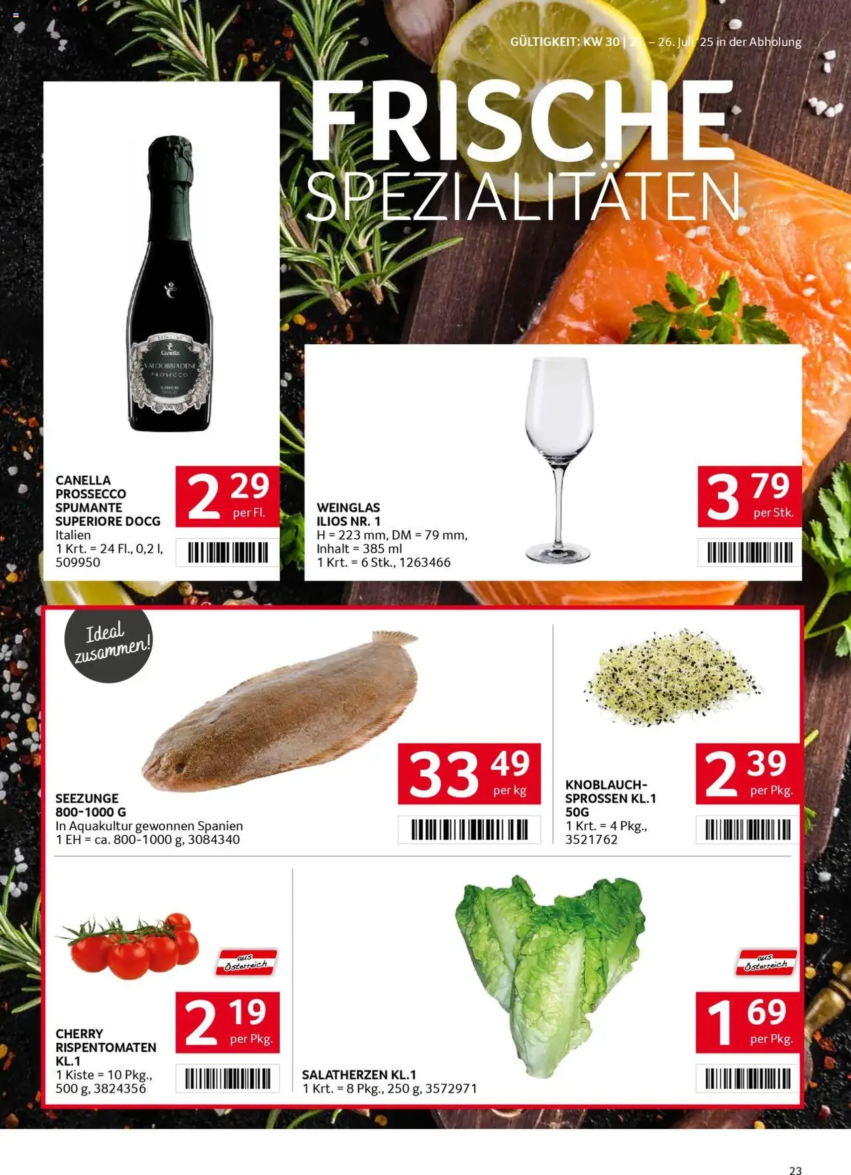 Transgourmet Flugblatt - Gültiger Prospekt ab 20.07.2025, Seite 23 von insgesamt 28 Transgourmet Flugblatt - Gültiger Prospekt ab 20.07.2025, Seite 23 von insgesamt 28