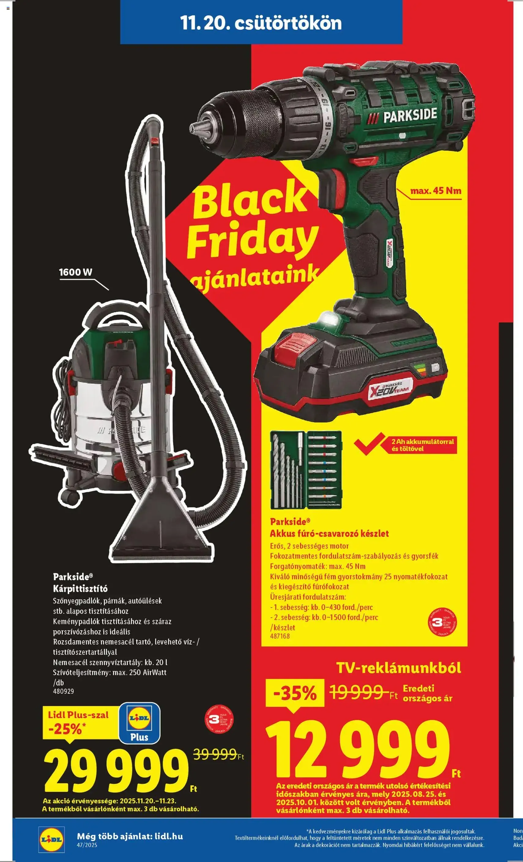 Lidl Black Friday - 2025.11.20. érvényes szórólap 28 oldal 66 oldalból