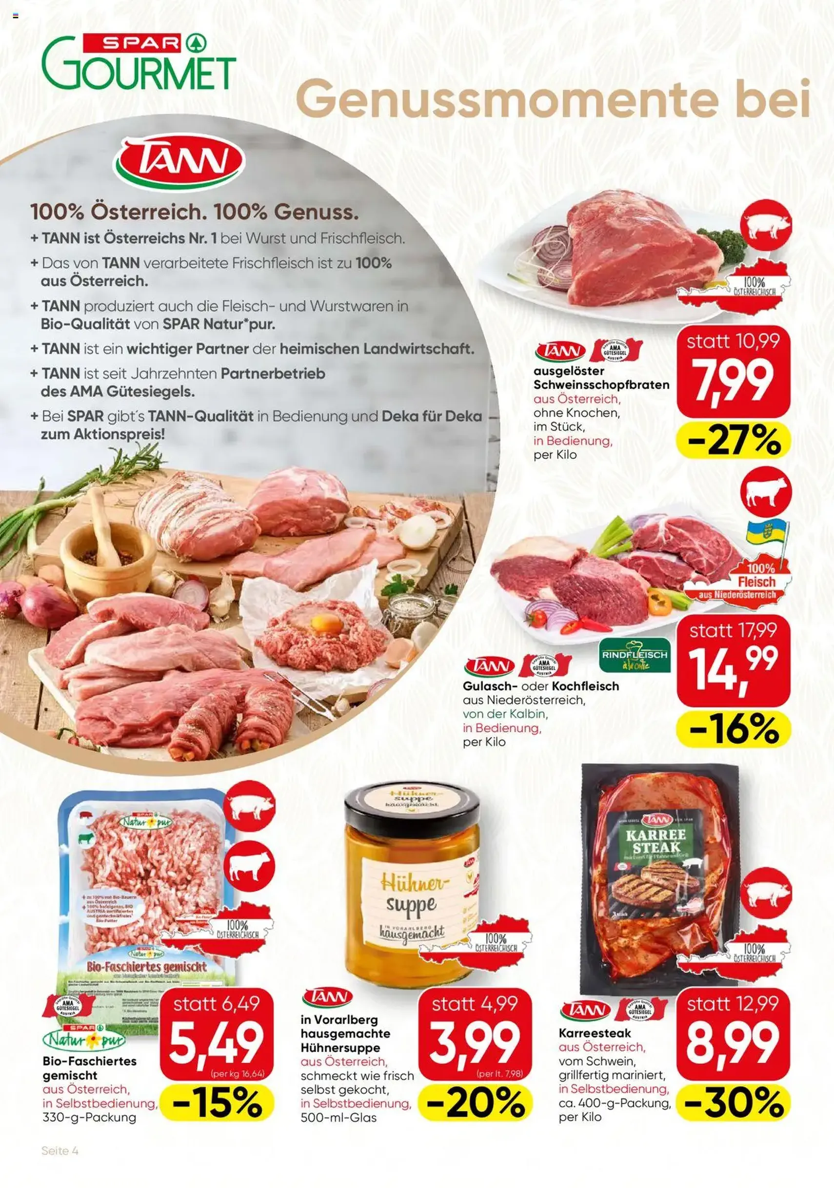 SPAR Gourmet Flugblatt - Gültiger Prospekt ab 28.08.2025, Seite 4 von insgesamt 12
