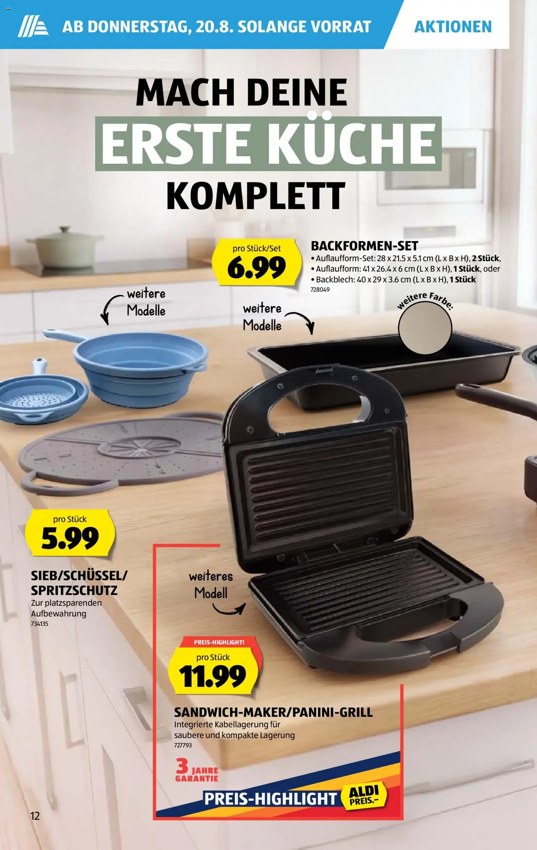 Aldi aktionen - Gültiger Prospekt ab 20.08.2026, Seite 12 von insgesamt 40
