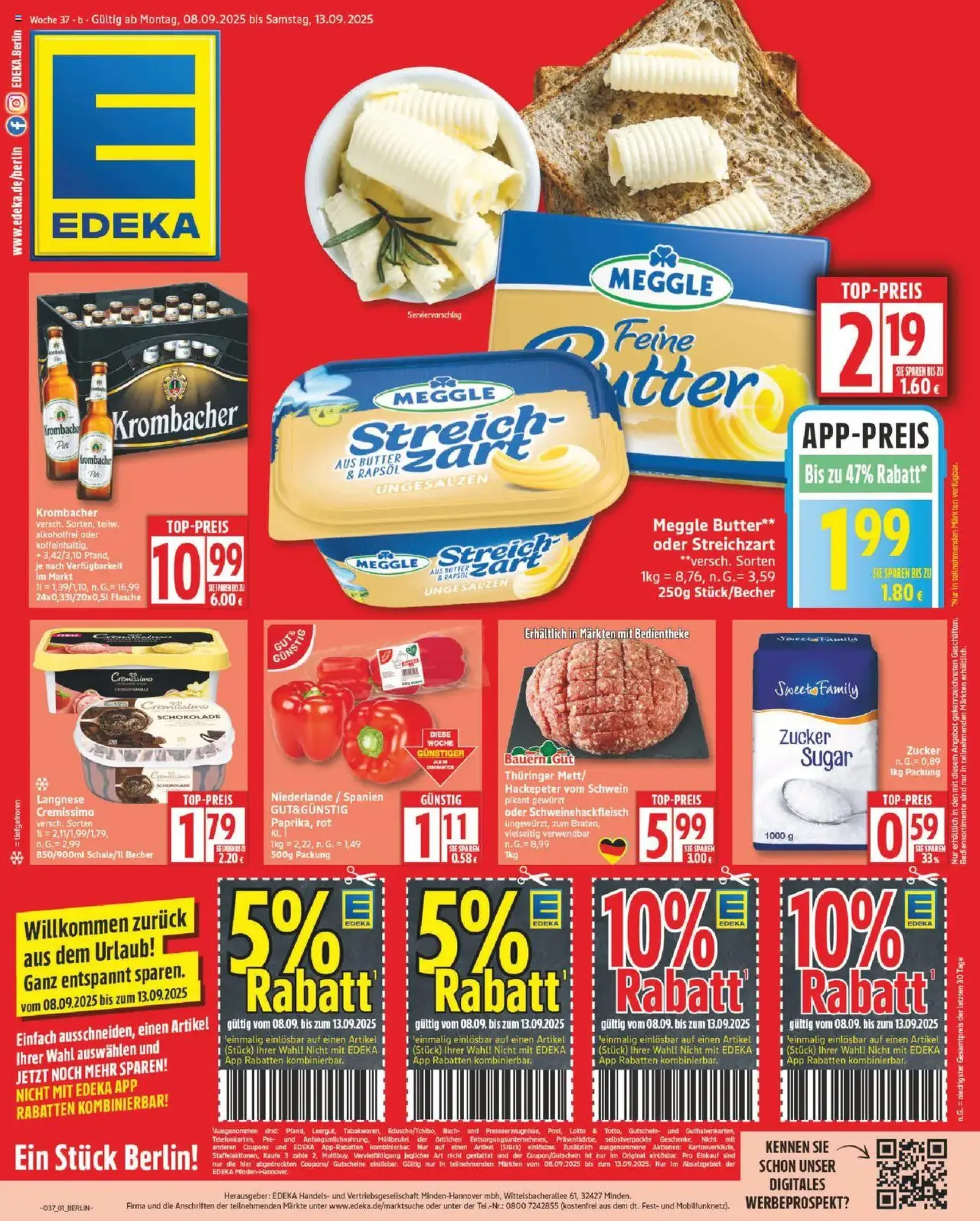 Edeka Prospekt - Gültiger Prospekt ab 08.09.2025, Seite 1 von insgesamt 18 Edeka Prospekt - Gültiger Prospekt ab 08.09.2025, Seite 1 von insgesamt 18