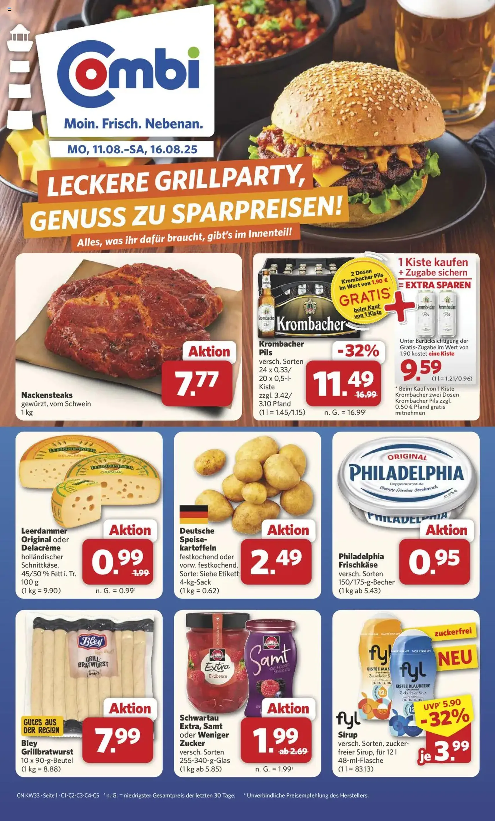 Combi Prospekt - Gültiger Prospekt ab 11.08.2025, Seite 1 von insgesamt 32 Combi Prospekt - Gültiger Prospekt ab 11.08.2025, Seite 1 von insgesamt 32