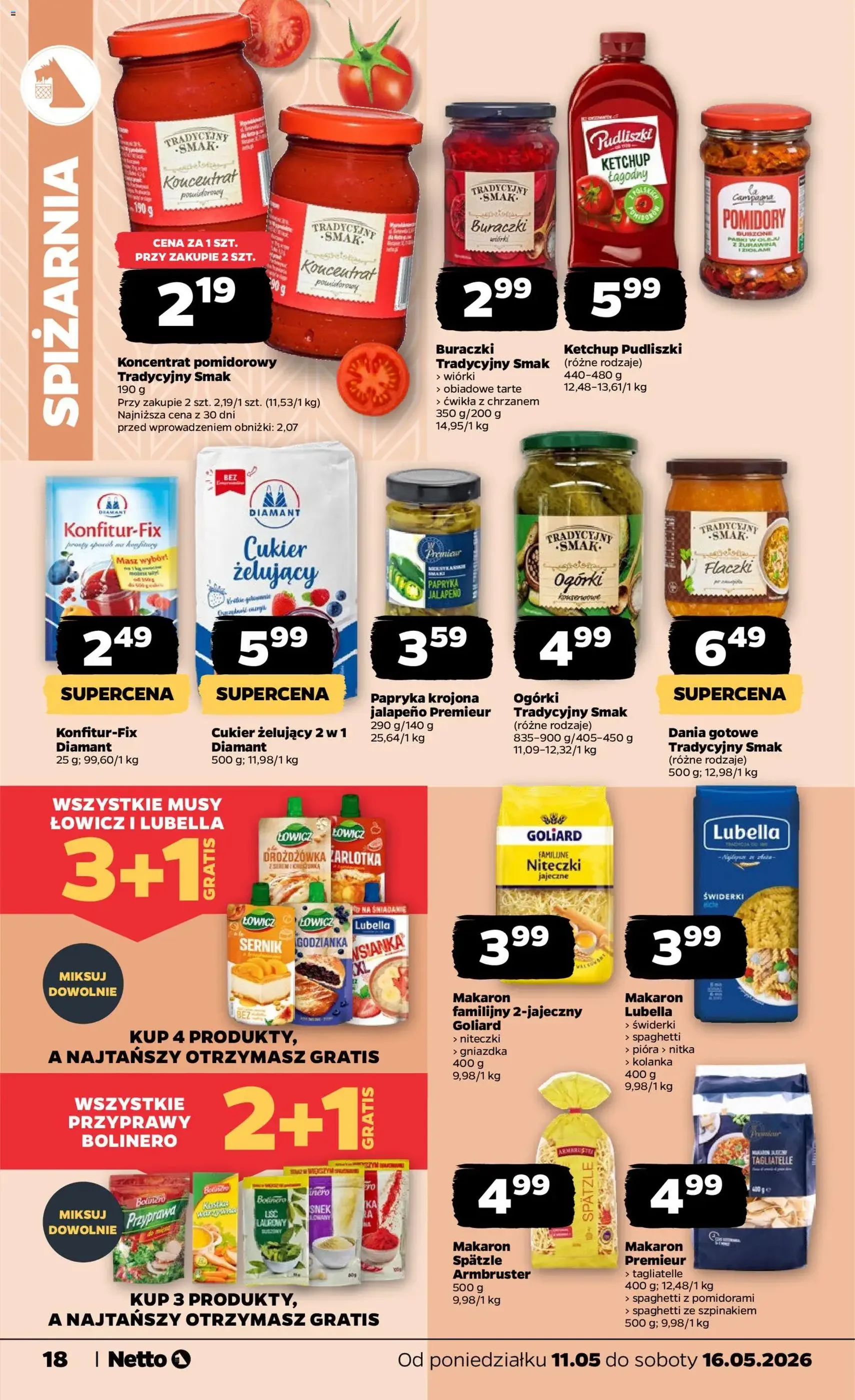 Netto gazetka od poniedziałku spożywcza - ważny gazetka od 11.05.2026 strona 18 z 36