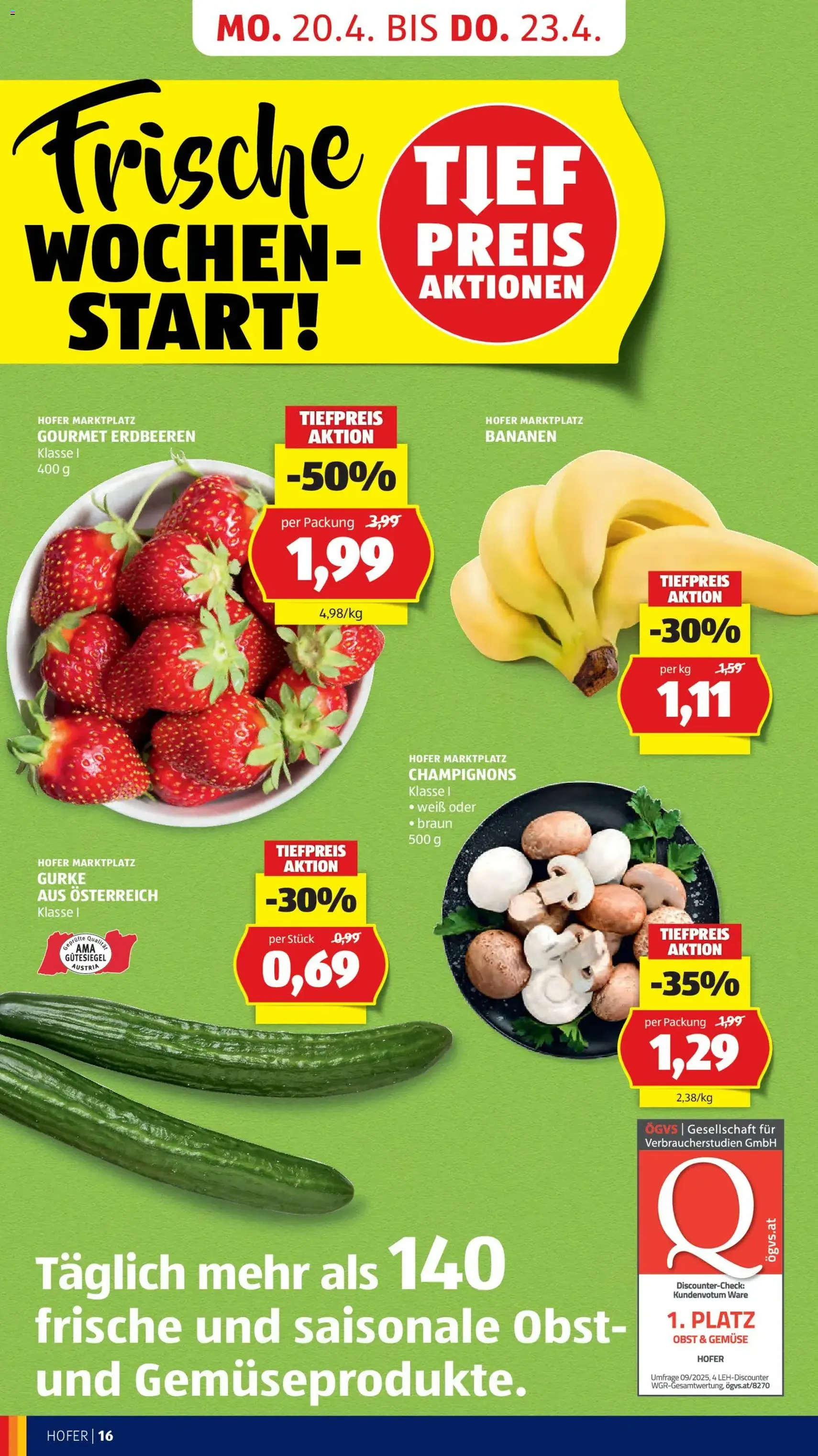 Hofer Flugblatt - Gültiger Prospekt ab 20.04.2026, Seite 18 von insgesamt 45