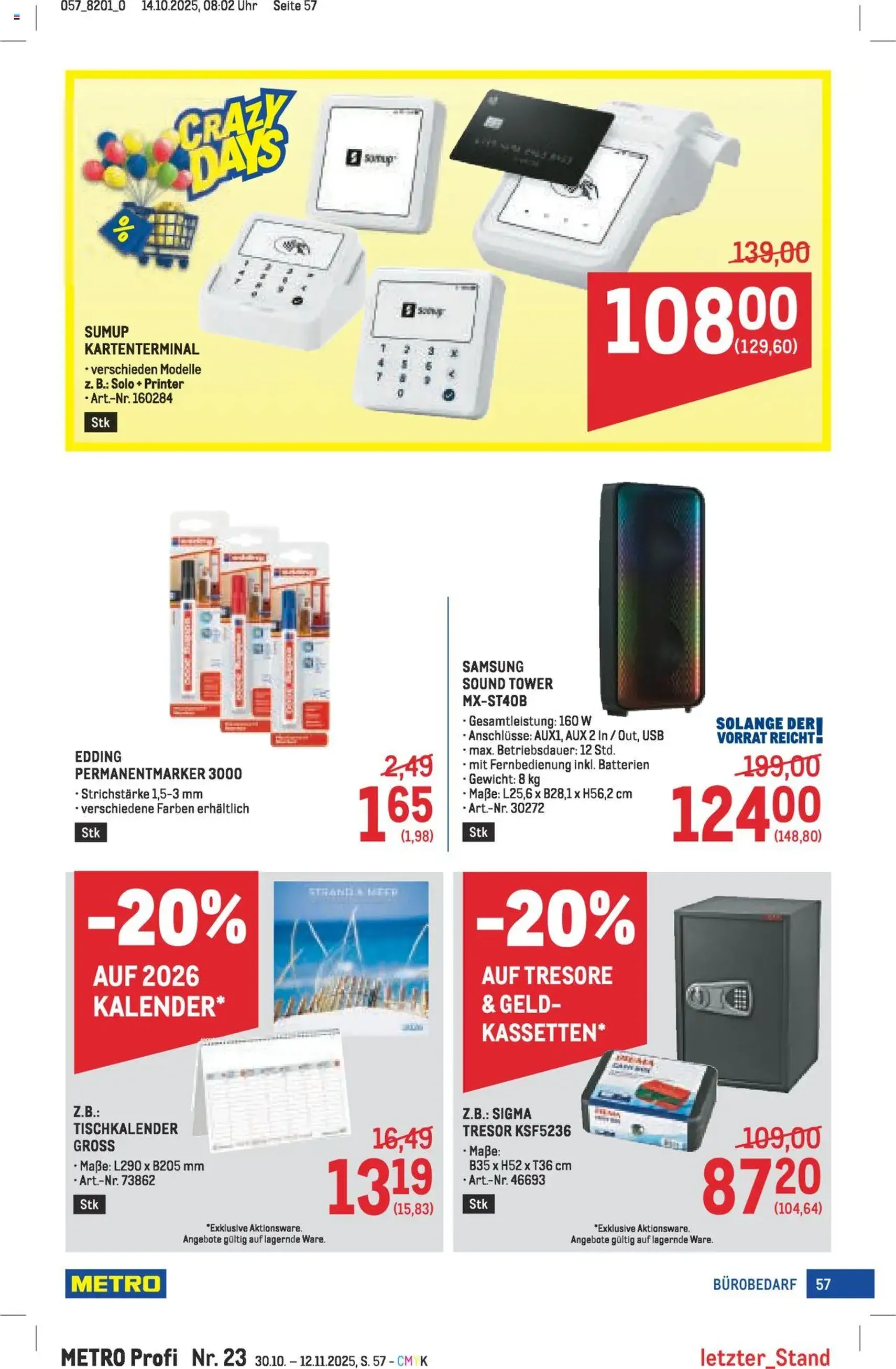 Metro angebote Profi - Gültiger Prospekt ab 30.10.2025, Seite 57 von insgesamt 64 Metro angebote Profi - Gültiger Prospekt ab 30.10.2025, Seite 57 von insgesamt 64