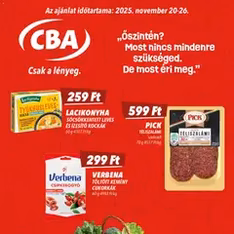 CBA Akciós újság - szórólap előnézete érvényes 2025.11.20. -tól
