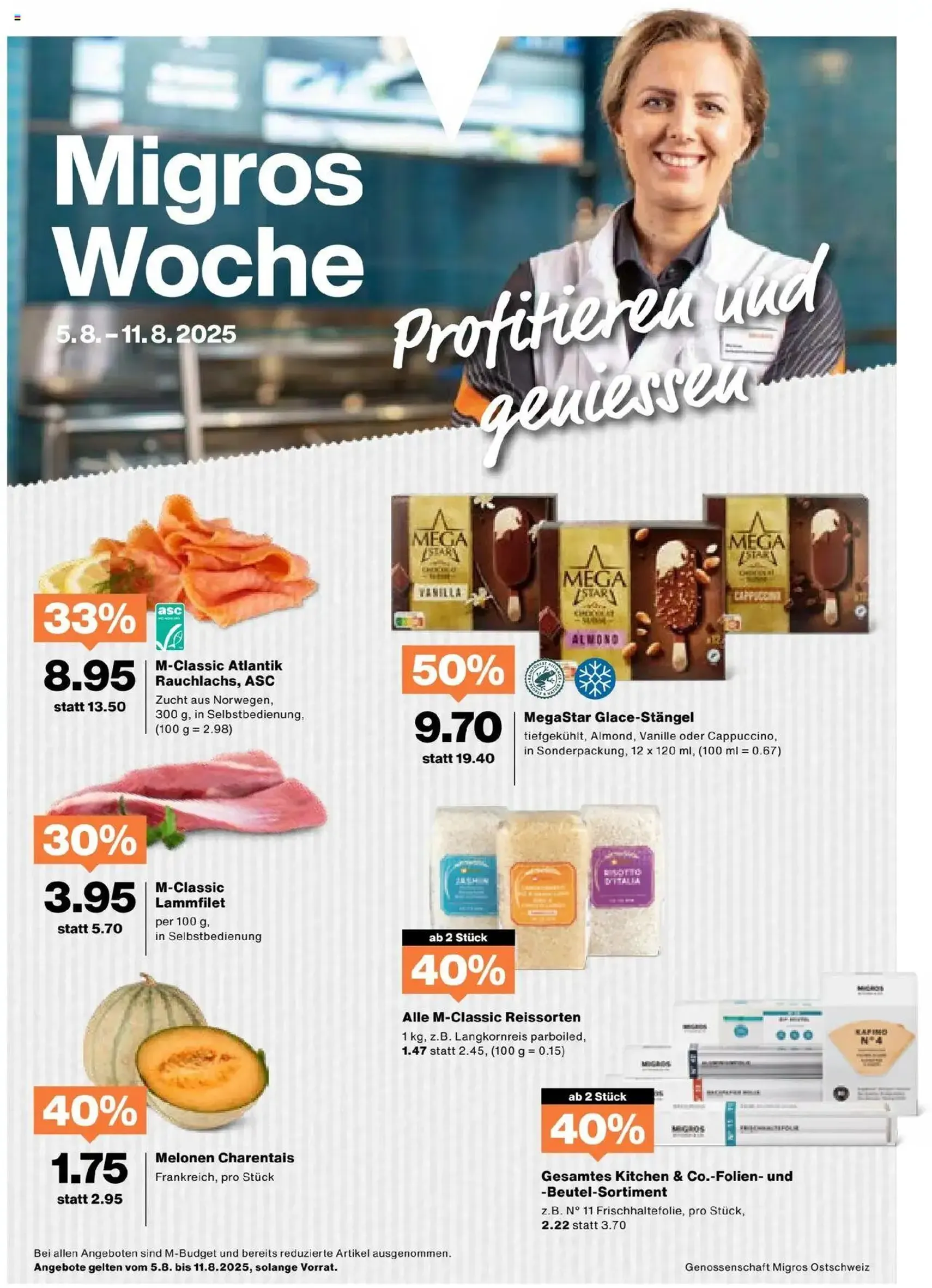 Migros Aktionen - Gültiger Prospekt ab 05.08.2025, Seite 1 von insgesamt 16