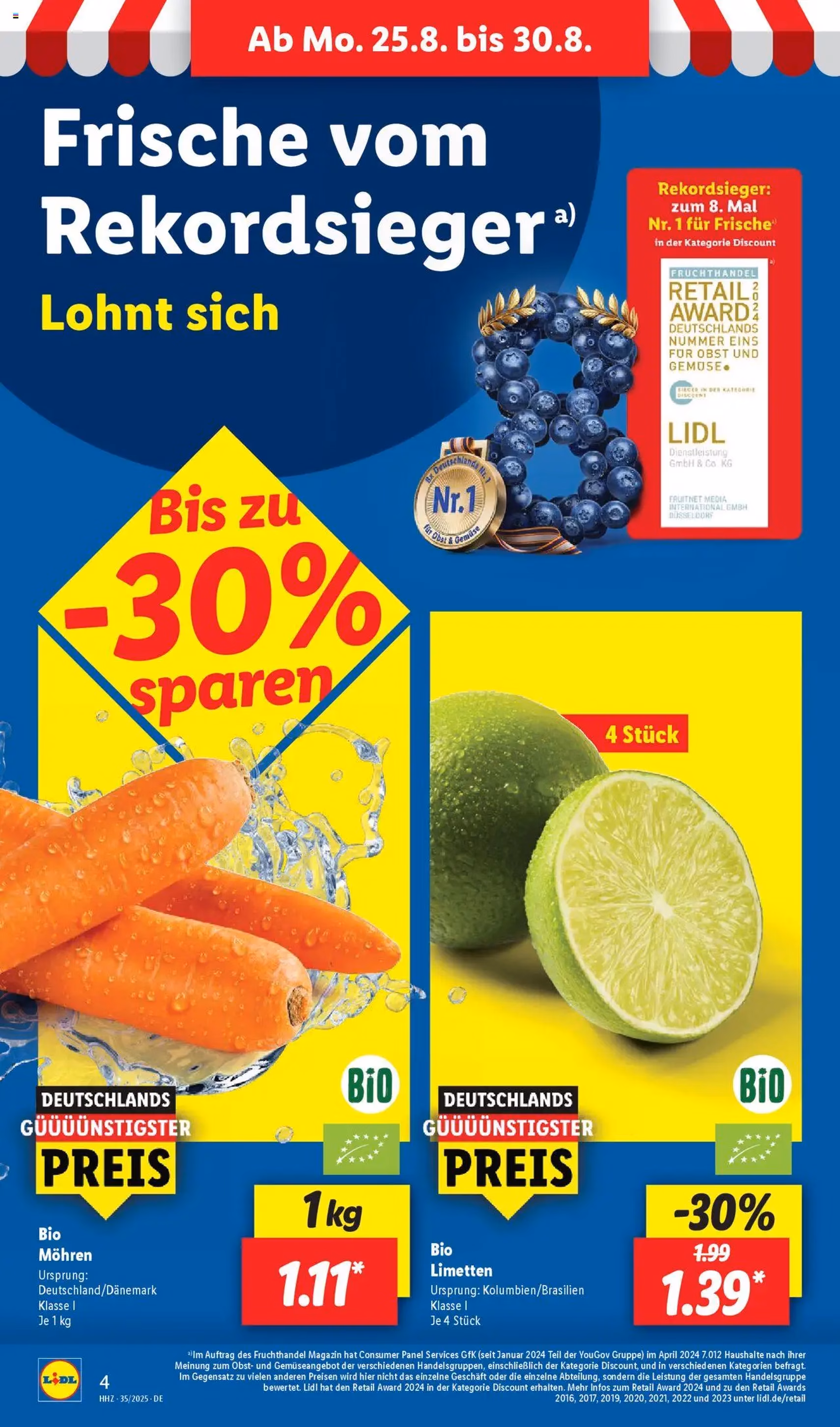 Lidl Prospekt - Gültiger Prospekt ab 25.08.2025, Seite 4 von insgesamt 68 Lidl Prospekt - Gültiger Prospekt ab 25.08.2025, Seite 4 von insgesamt 68