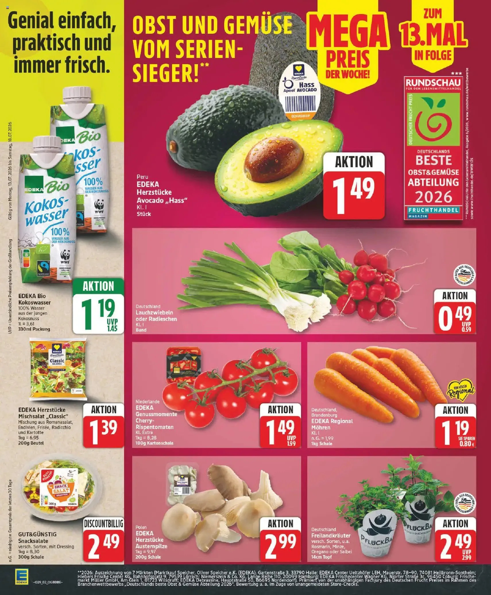 Edeka Prospekt - Gültiger Prospekt ab 13.07.2026, Seite 2 von insgesamt 29