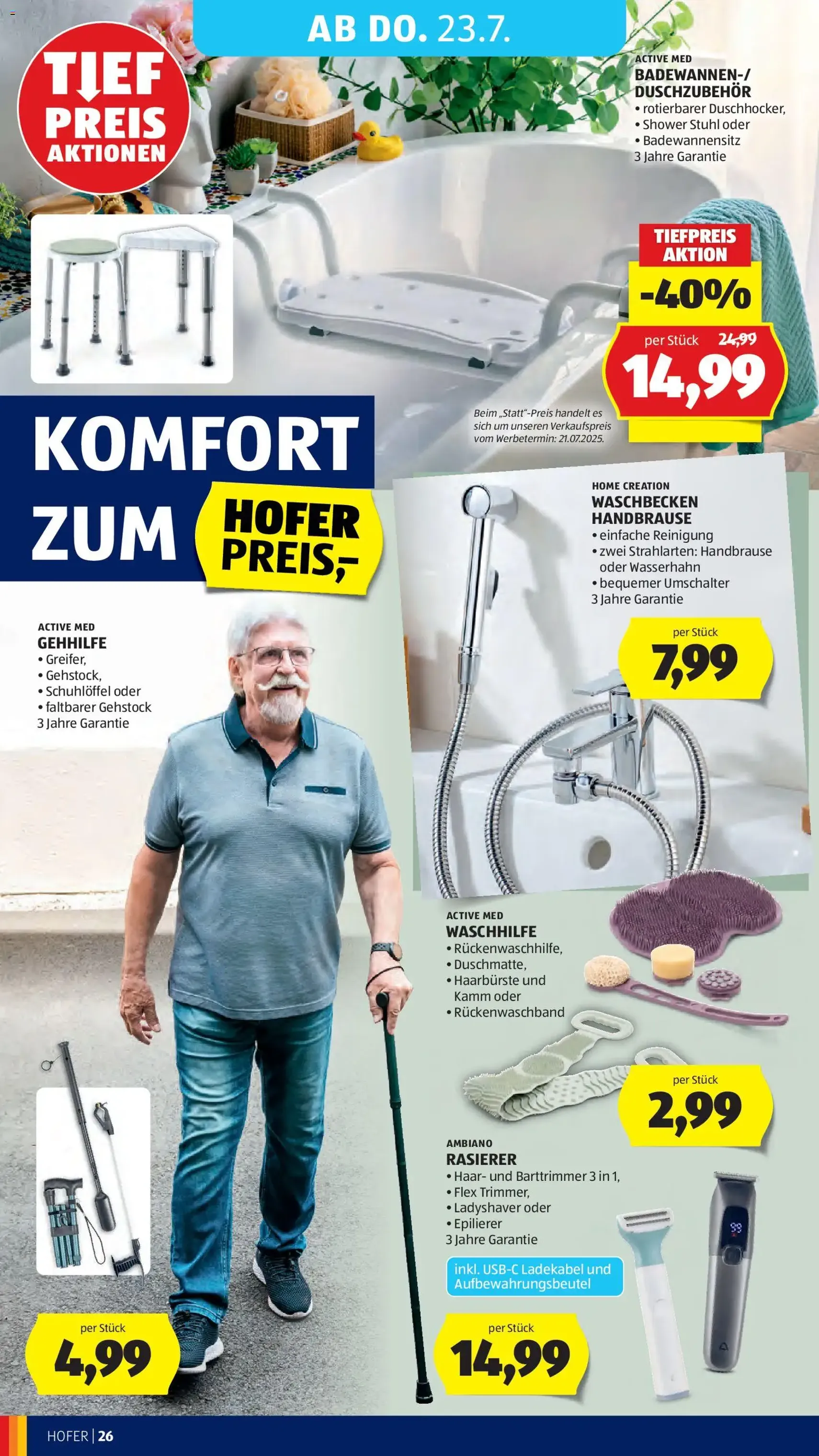 Hofer Flugblatt - Gültiger Prospekt ab 17.07.2026, Seite 32 von insgesamt 46