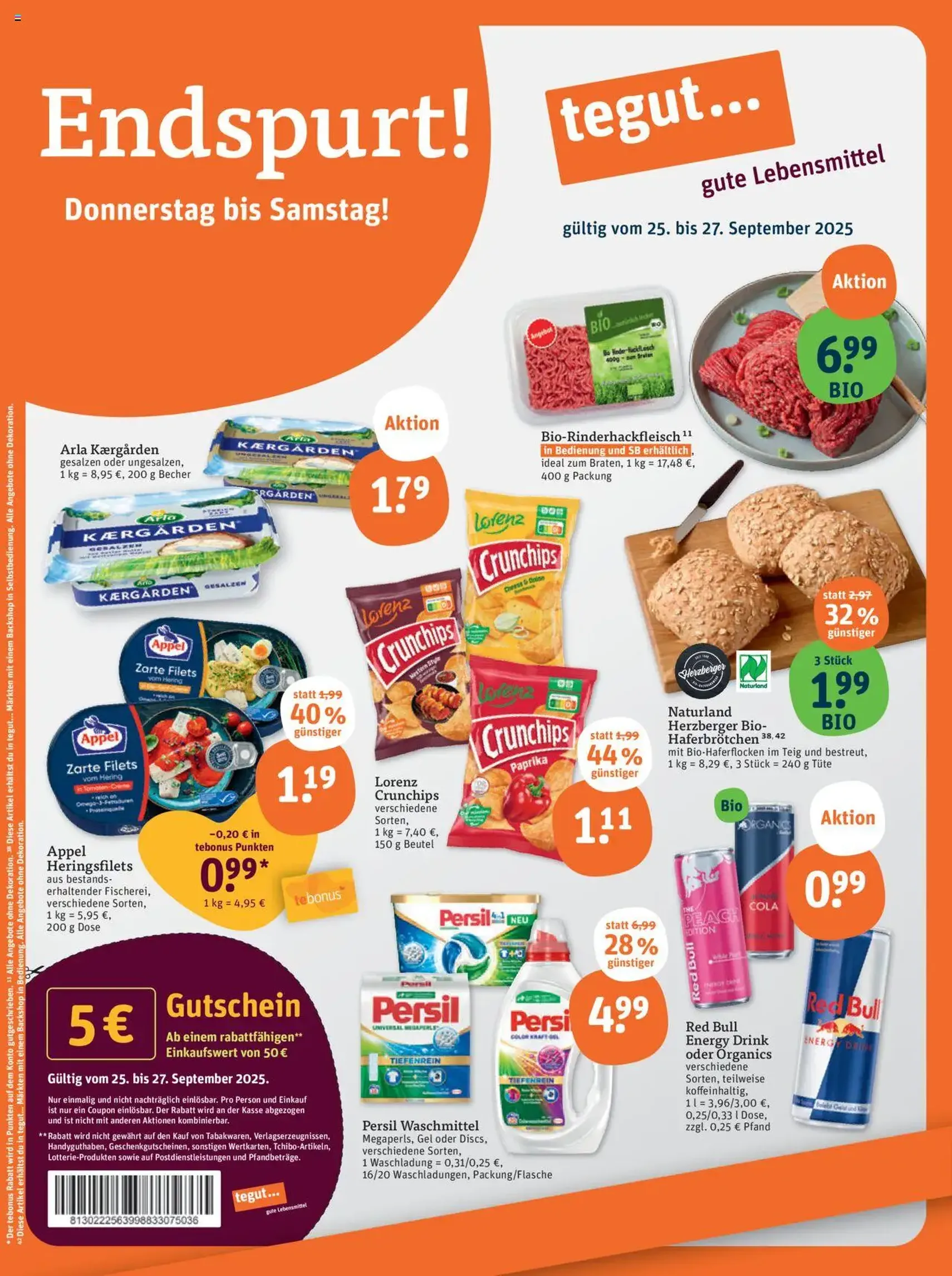 Tegut Prospekt - Gültiger Prospekt ab 25.09.2025, Seite 1 von insgesamt 23