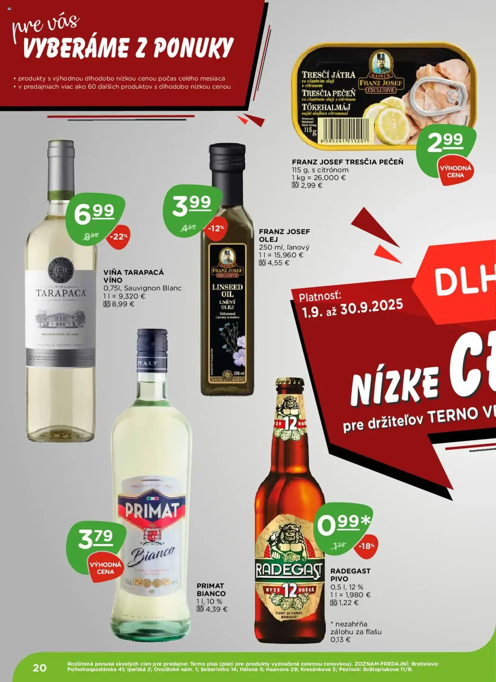 Terno leták - platný leták od 18.09.2025 strana 20 z 22