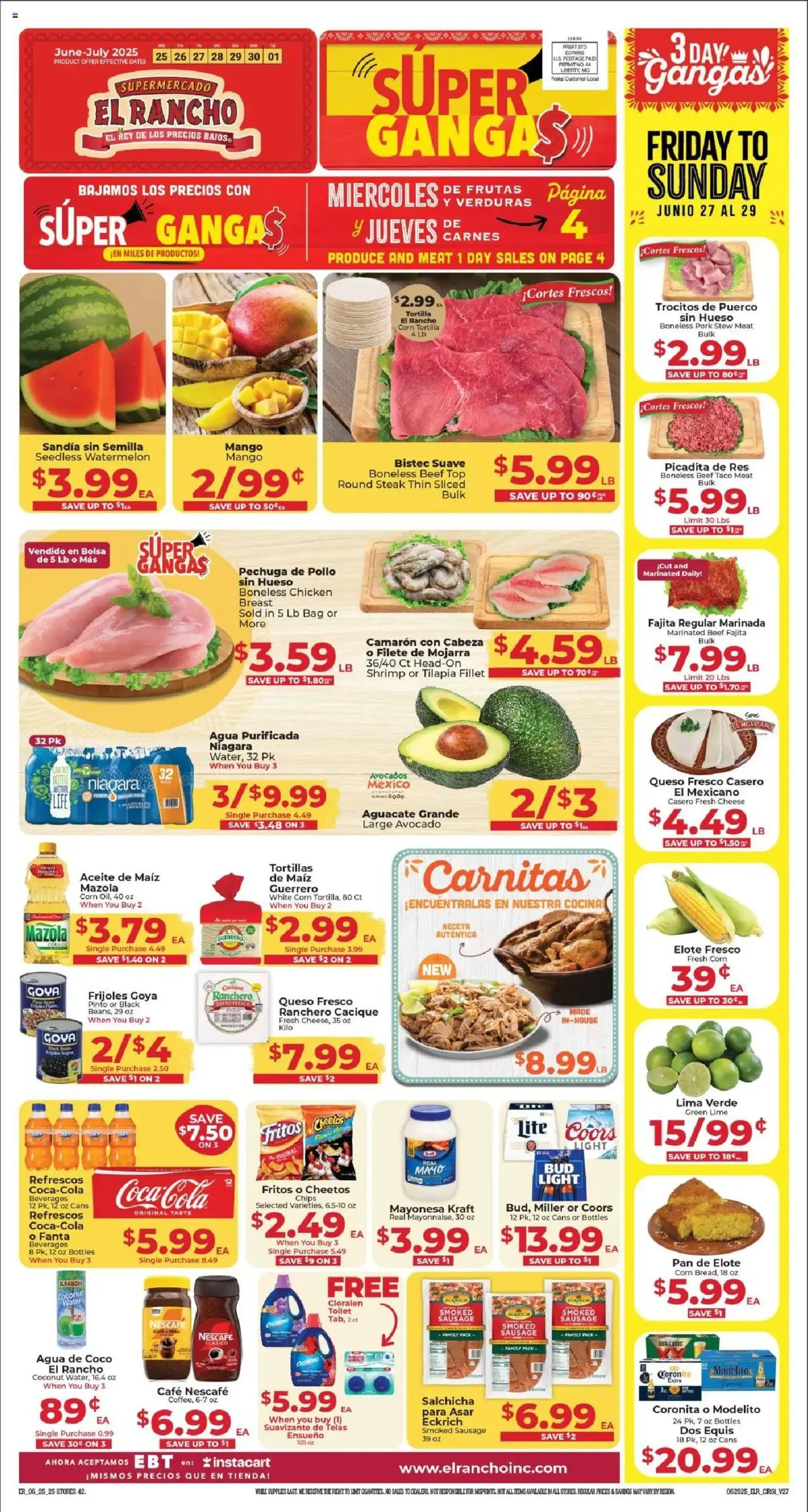 El Rancho Weekly Ad - valid flyer from 06/25/2025, page 1 of 4