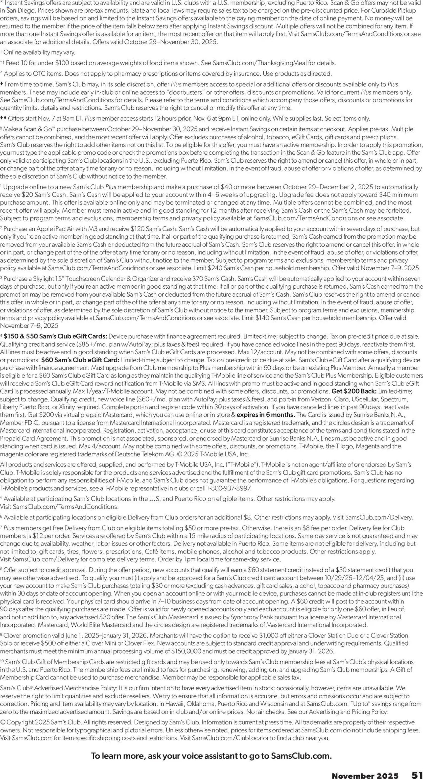 Sam's Club Black Friday - valid flyer from 10/29/2025, page 51 of 52