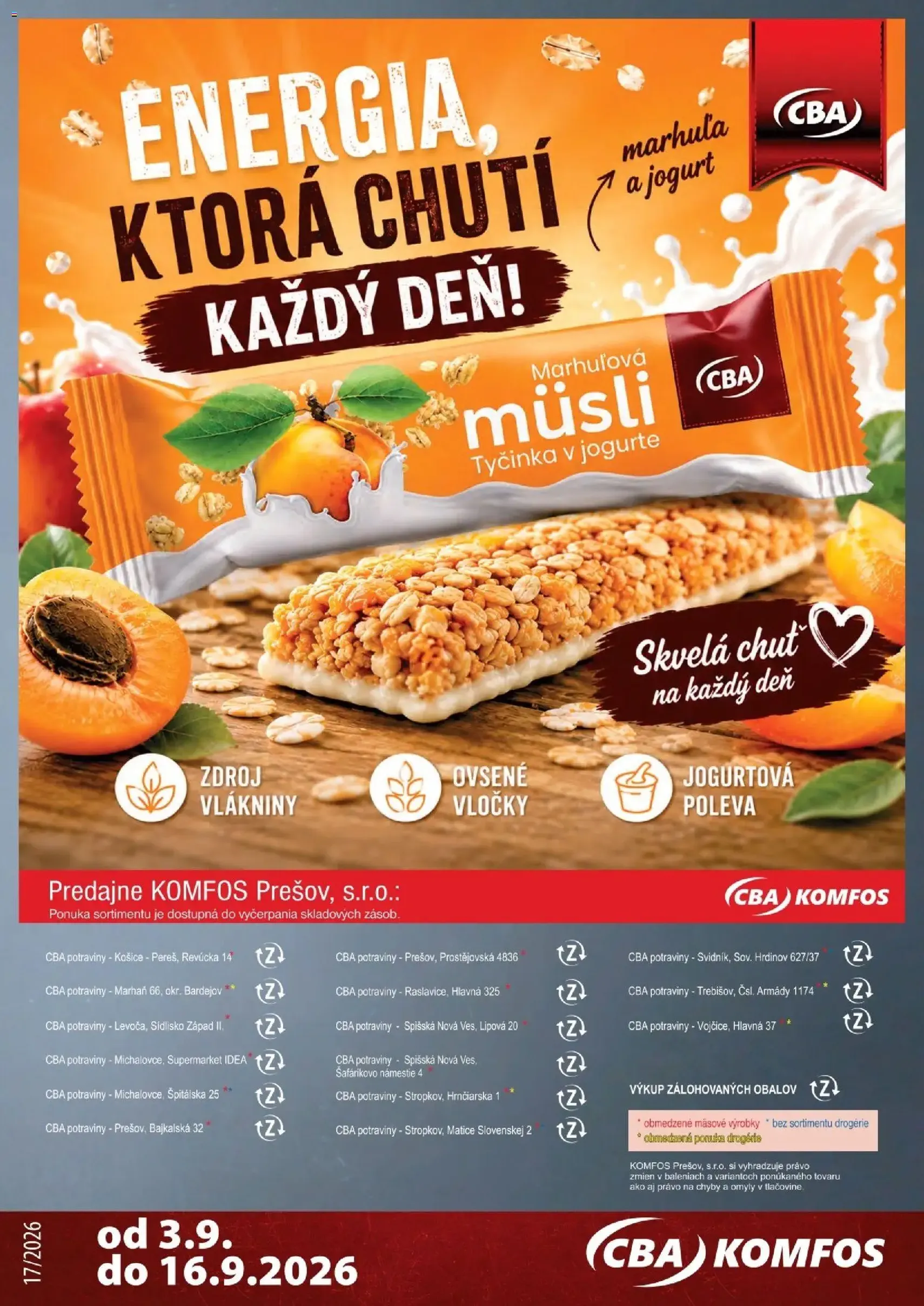 CBA Komfos leták - platný leták od 03.09.2026 strana 24 z 24