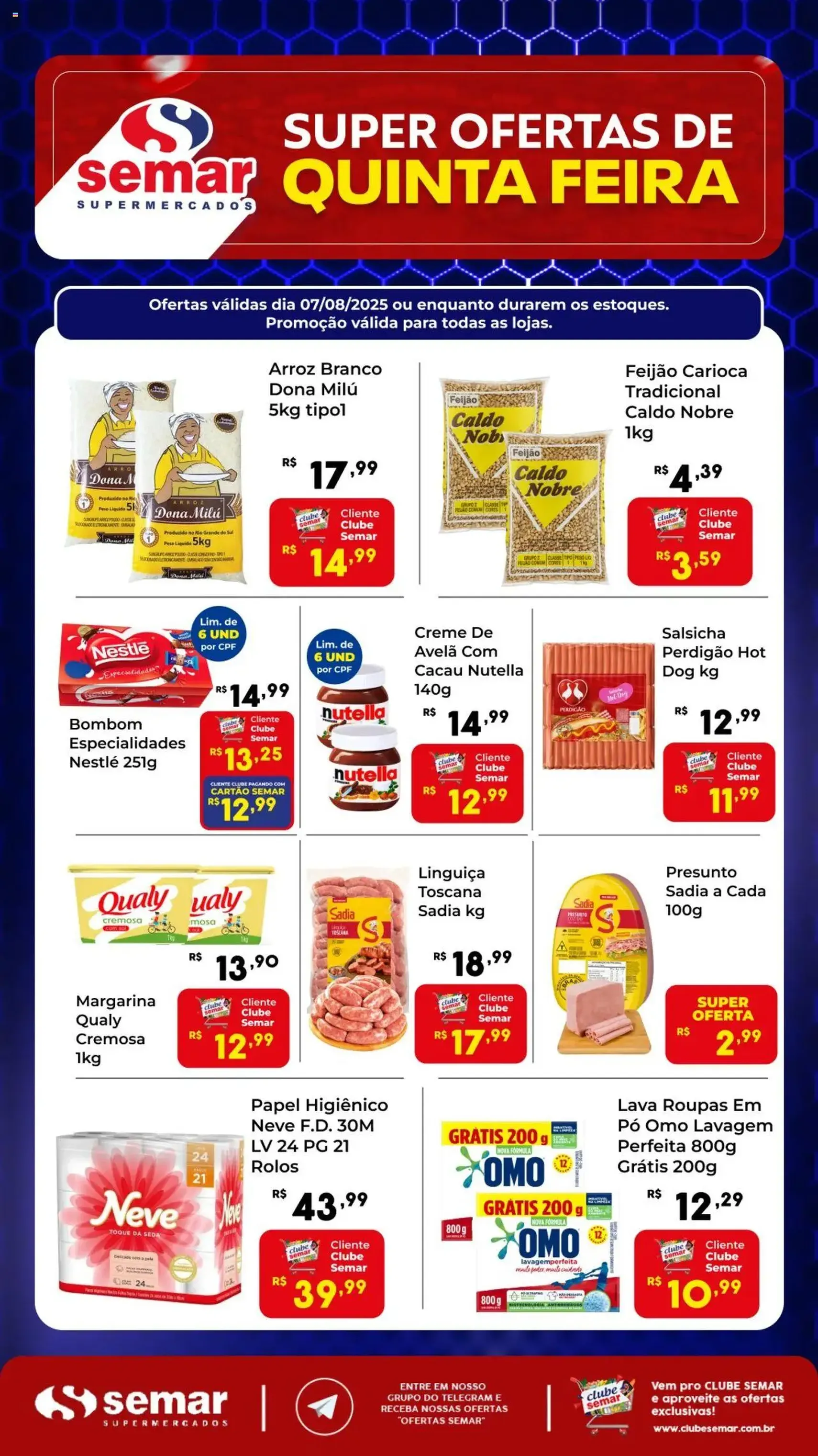Semar Supermercado - Ofertas da semana - folheto válido a partir de 07/08/2025 página 1 de 1