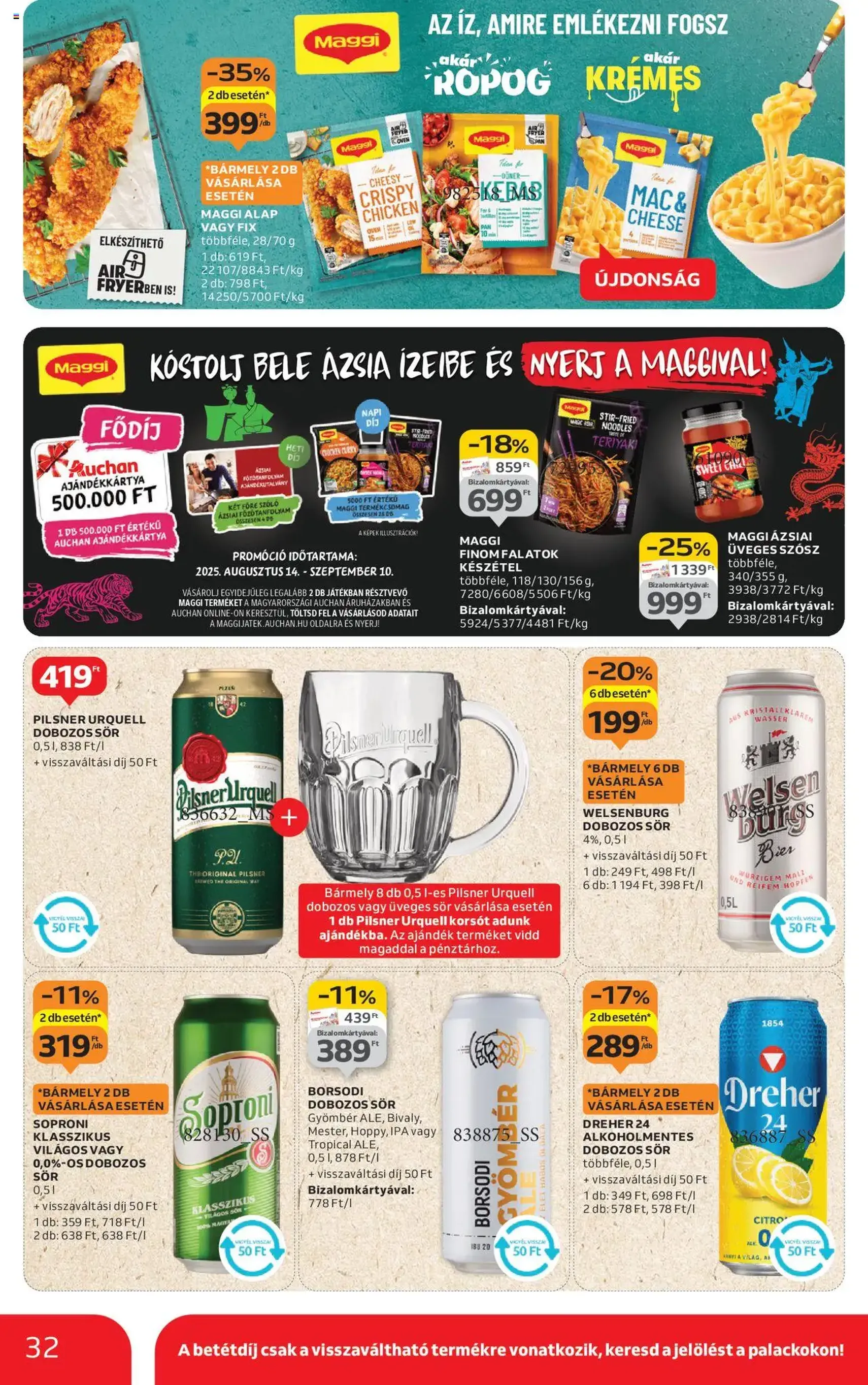 Auchan Akciós újság - 2025.08.28. érvényes szórólap 32 oldal 46 oldalból