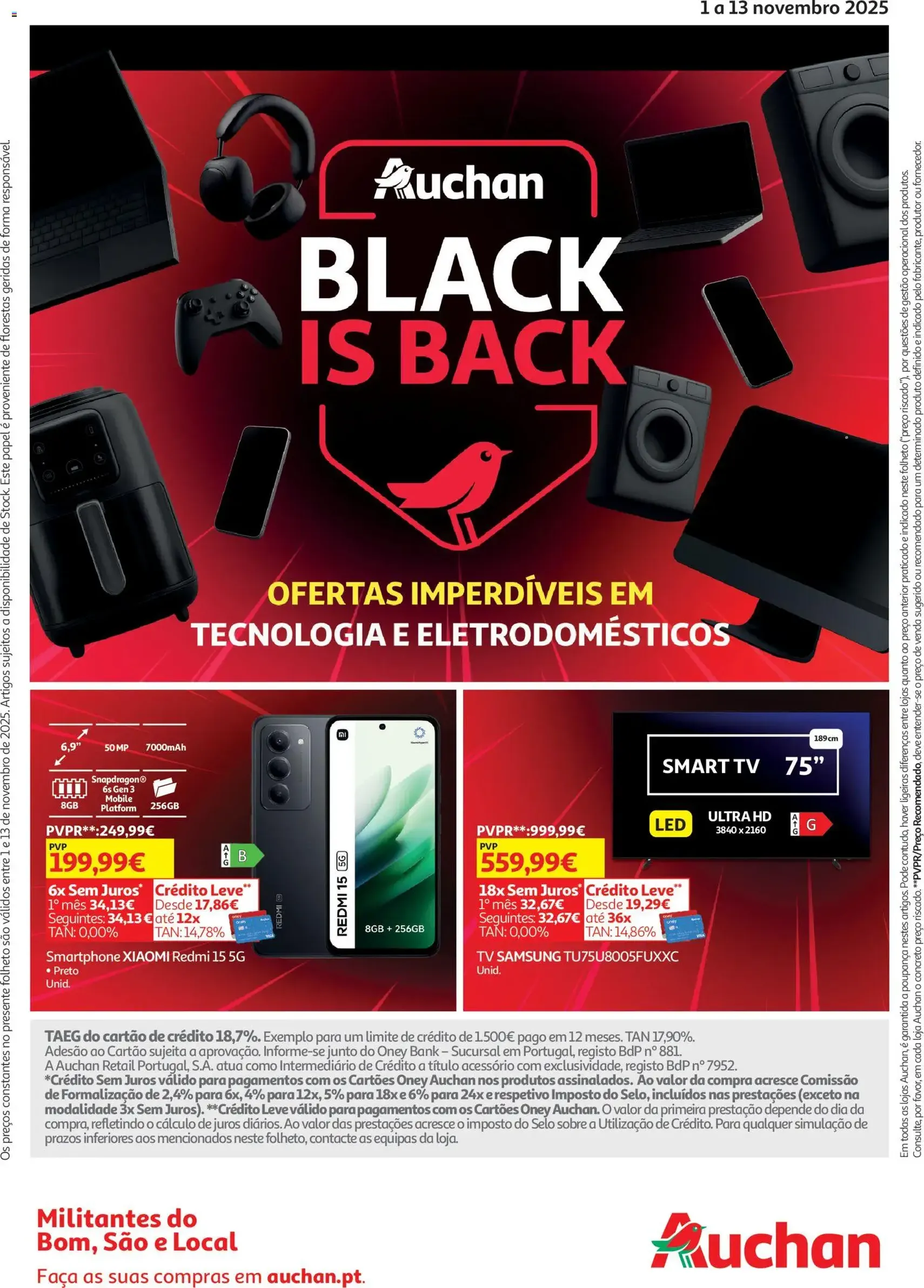 Auchan - Black Friday - folheto válido a partir de 01/11/2025 página 1 de 8