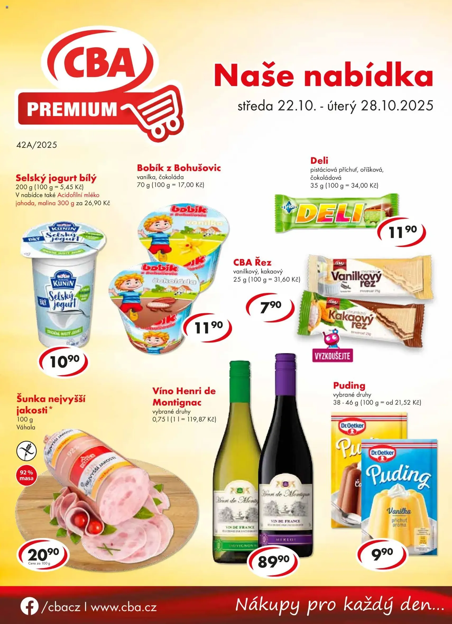 CBA leták - Premium - platný leták od 22.10.2025 strana 1 z 4