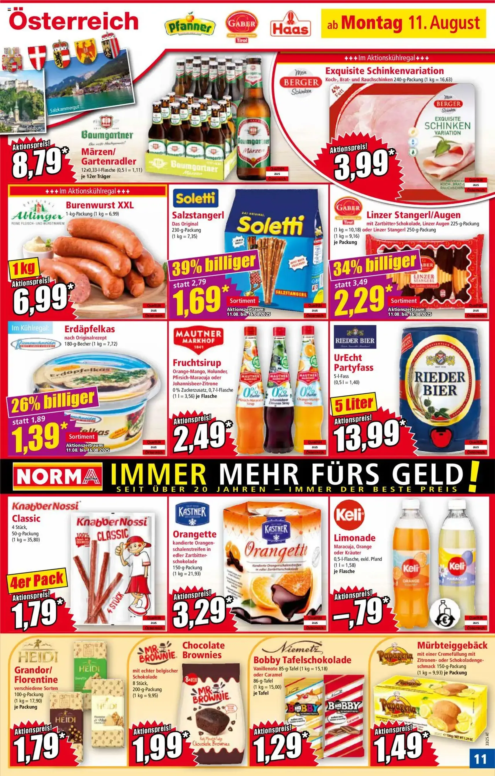 Norma Flugblatt - Gültiger Prospekt ab 11.08.2025, Seite 11 von insgesamt 20 Norma Flugblatt - Gültiger Prospekt ab 11.08.2025, Seite 11 von insgesamt 20