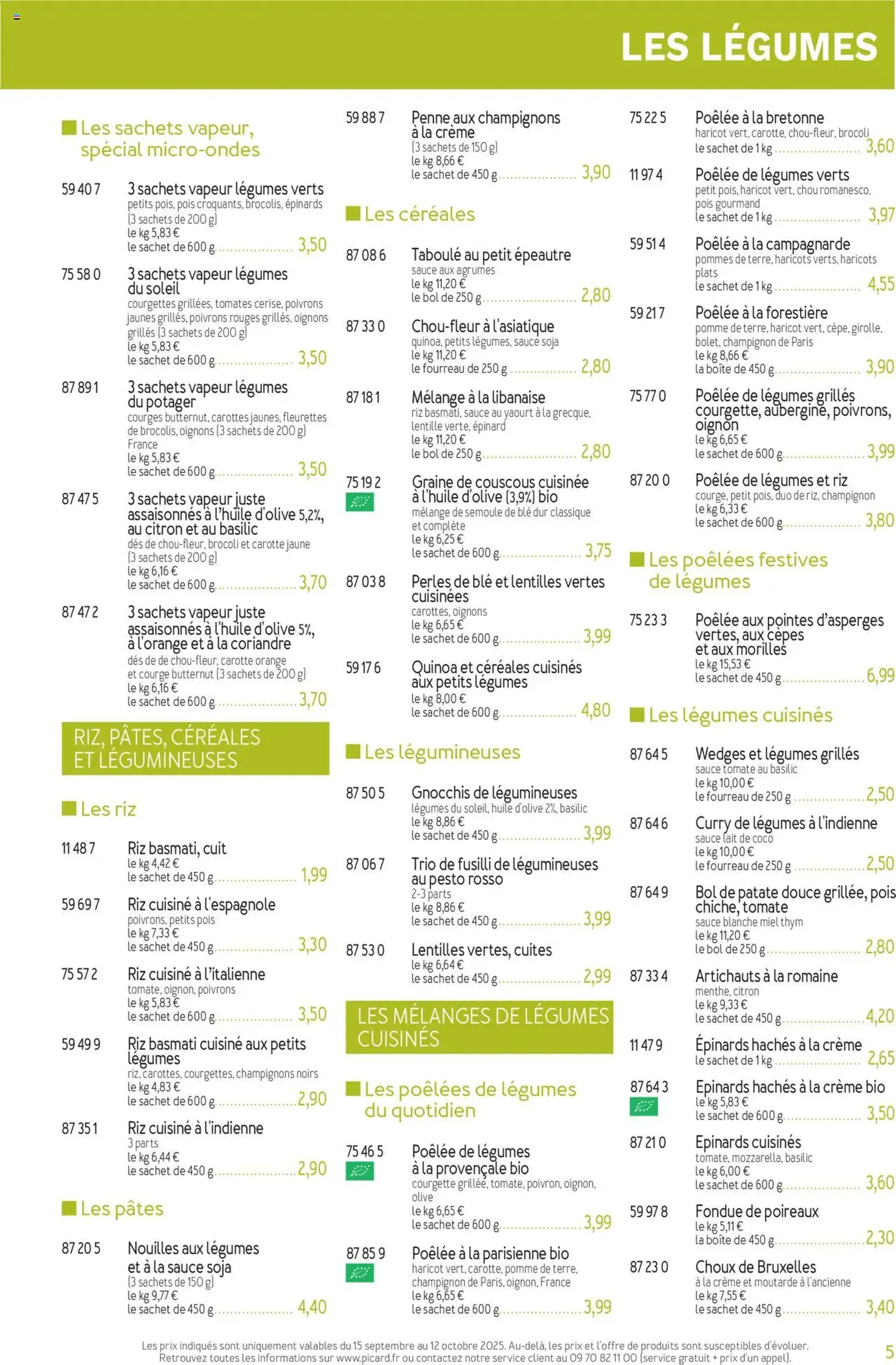Picard catalogue - brochure valable à partir du 15/09/2025, page 5 sur 36 Picard catalogue - brochure valable à partir du 15/09/2025, page 5 sur 36